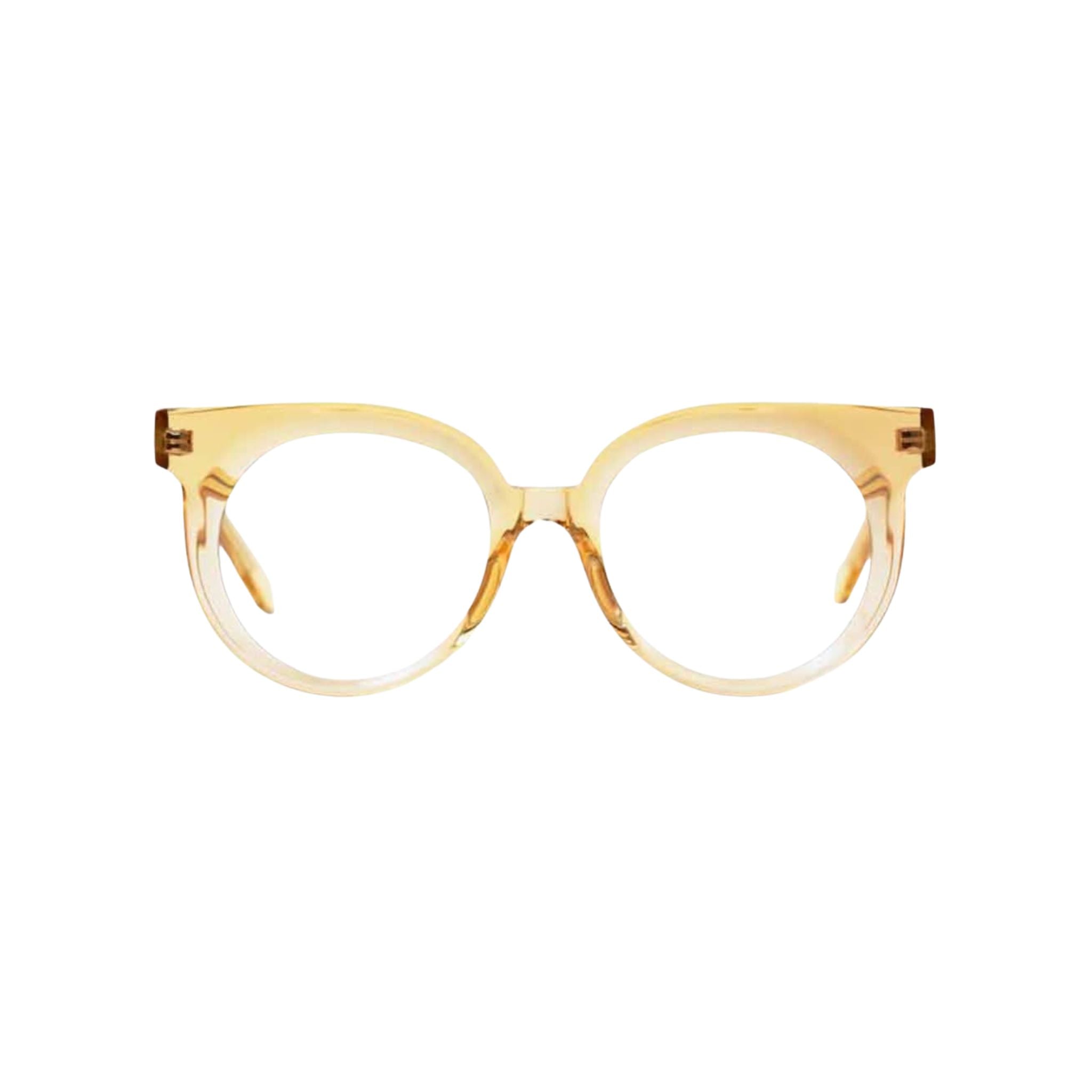 Frontansicht von Veronika Wildgruber Eyewear Brille in amber - stilvolle Brille bei Brillen Schneider in München