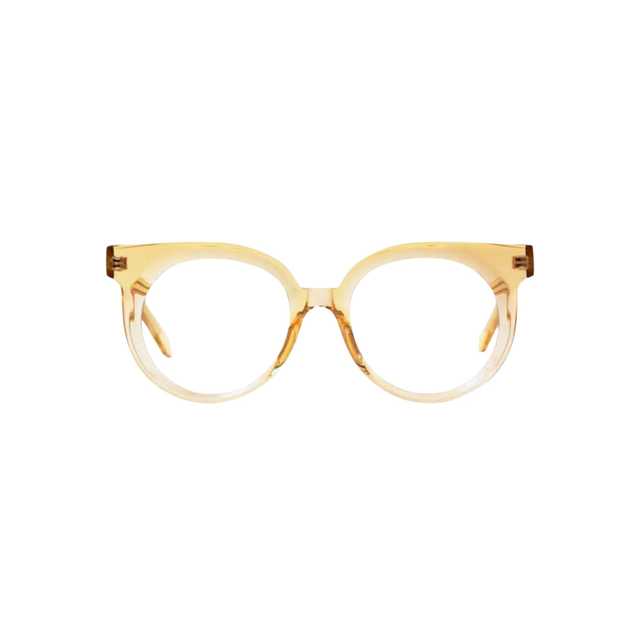 Frontansicht von Veronika Wildgruber Eyewear Brille in amber - stilvolle Brille bei Brillen Schneider in München