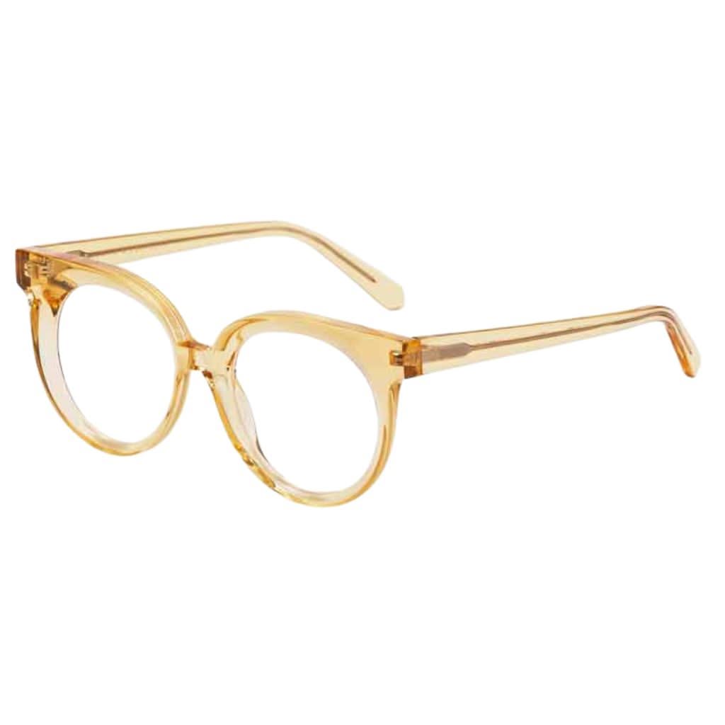 Seitenansicht von Veronika Wildgruber Eyewear Brille in amber - aus nachhaltigen Acetat bei Brillen Schneider in München