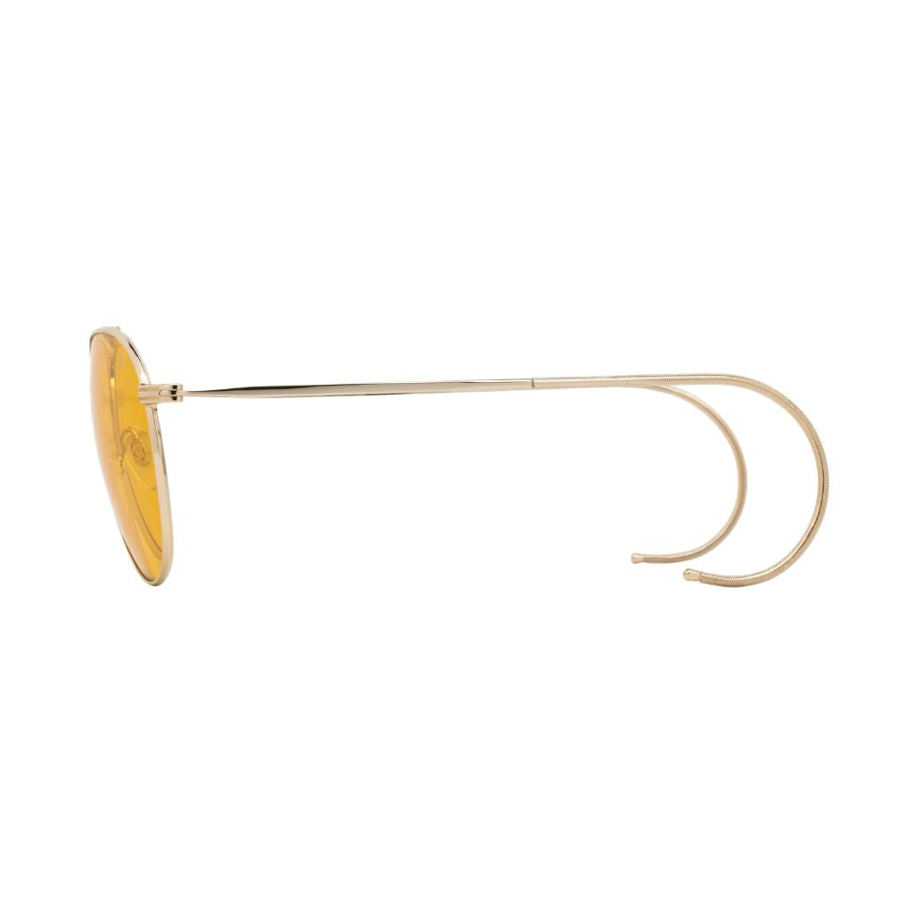 American Optical HAZEMASTER Sonnenbrille Seitenansicht Metall Gold Cable Temples Acetat Sweatbar München Optiker Brillen Schneider