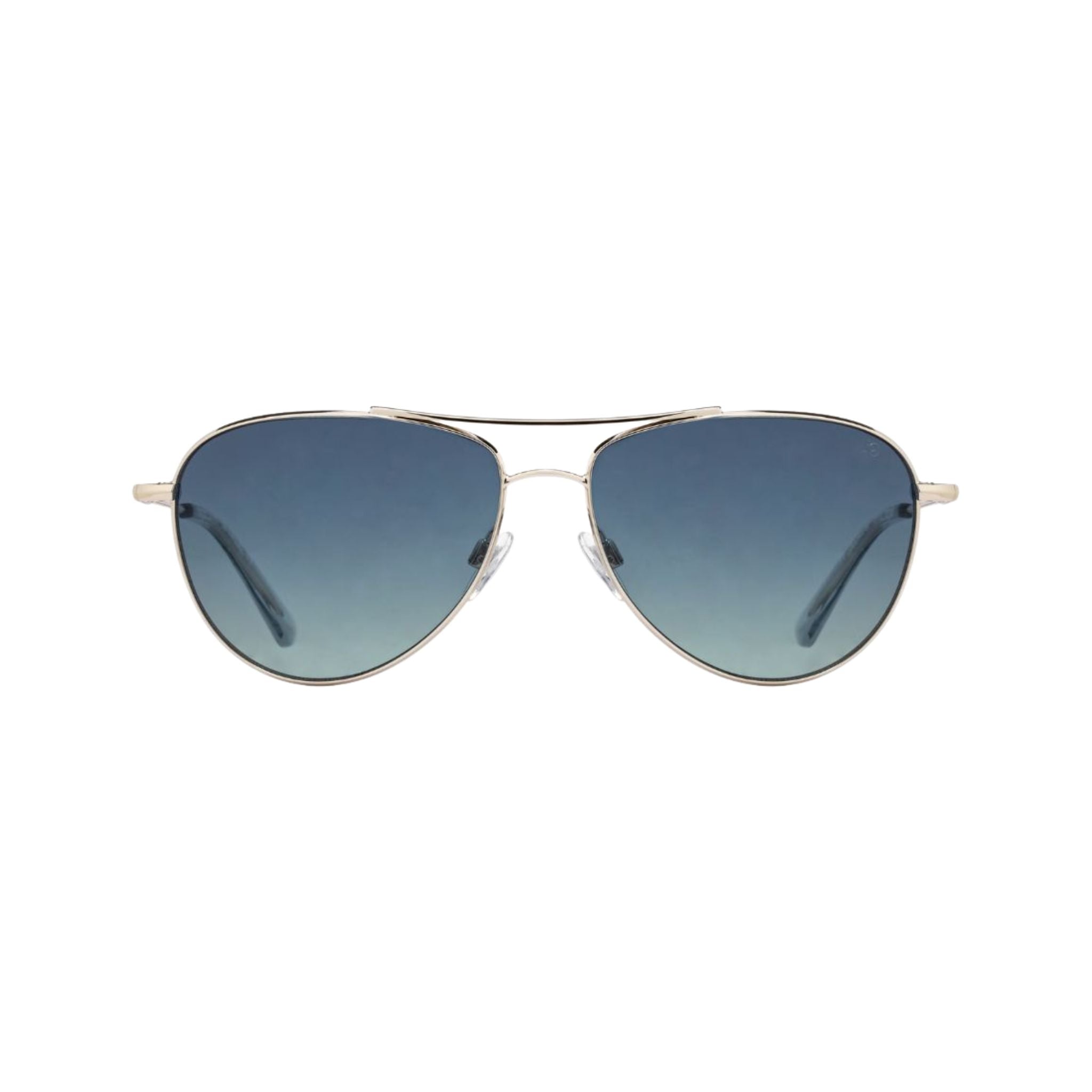 American Optical MARGOT Sonnenbrille Frontansicht Aviator Silber Navy Gläser München Optiker Brillen Schneider