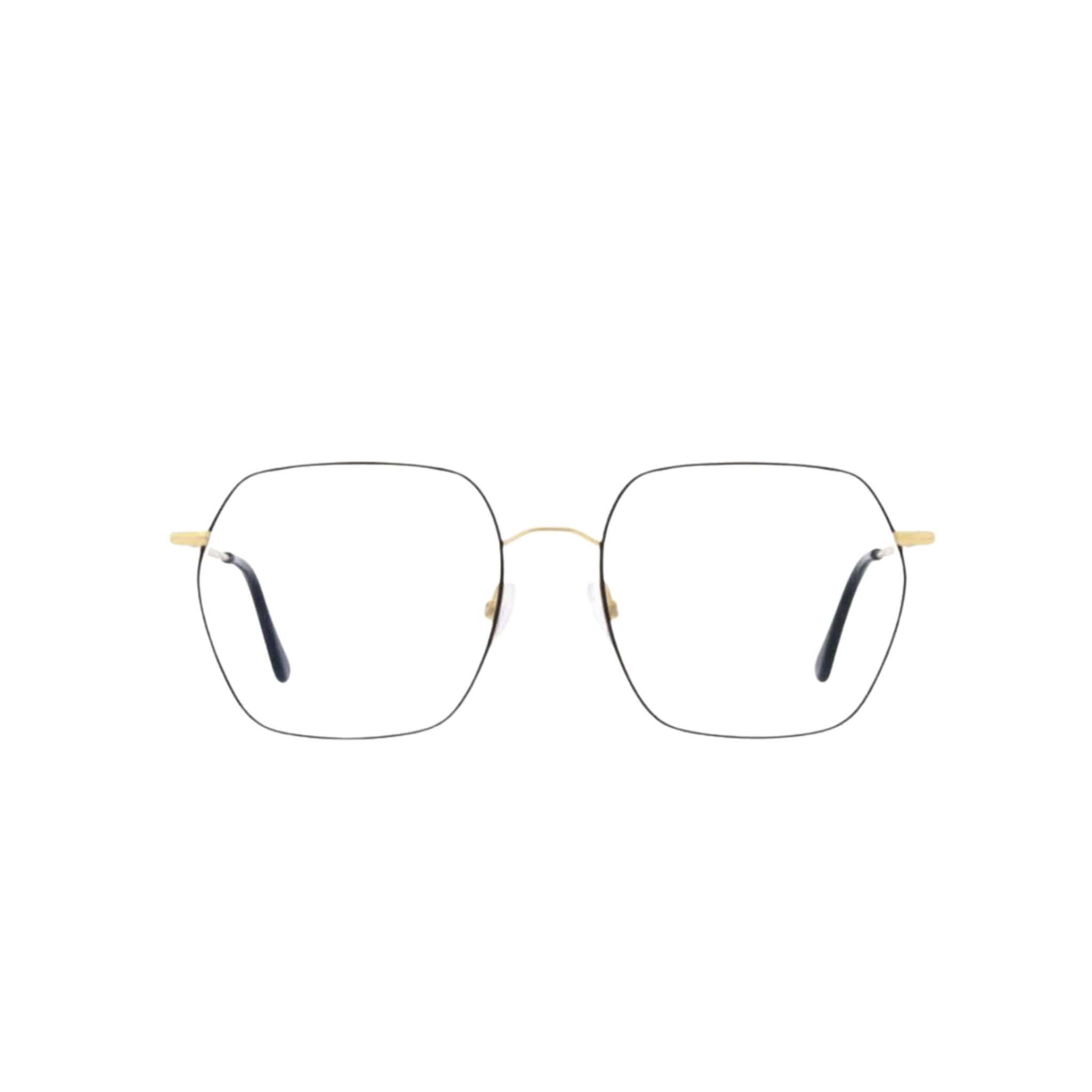 Andy Wolf Brille 4826 Schwarz-Gold – Frontansicht feiner Metallrahmen bei Optik Bartholomä München Maxvorstadt-Schwabing
