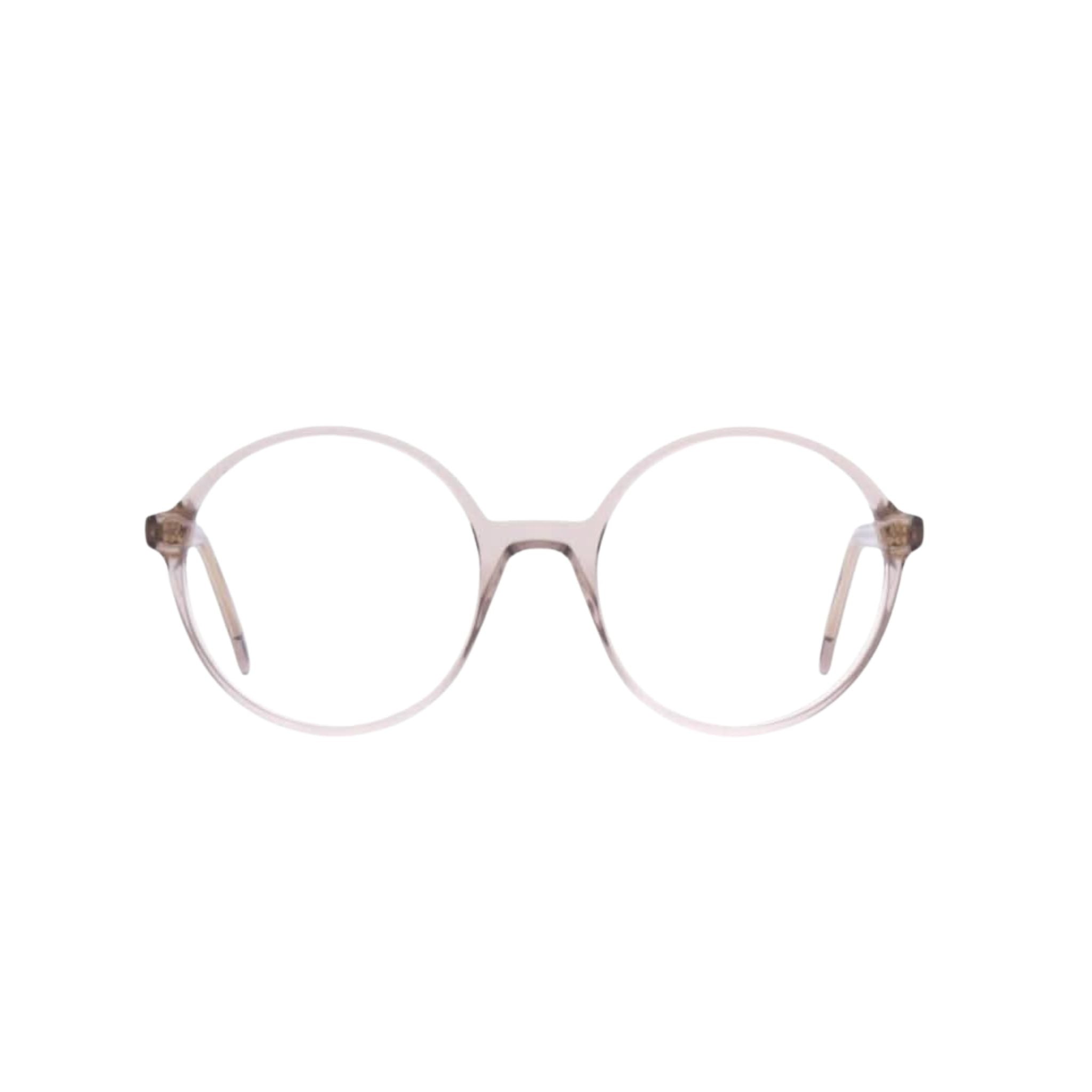 Andy Wolf Brille LOLLY Transparent Rosa Oversized – Frontansicht bei Optik Bartholomä München Maxvorstadt-Schwabing