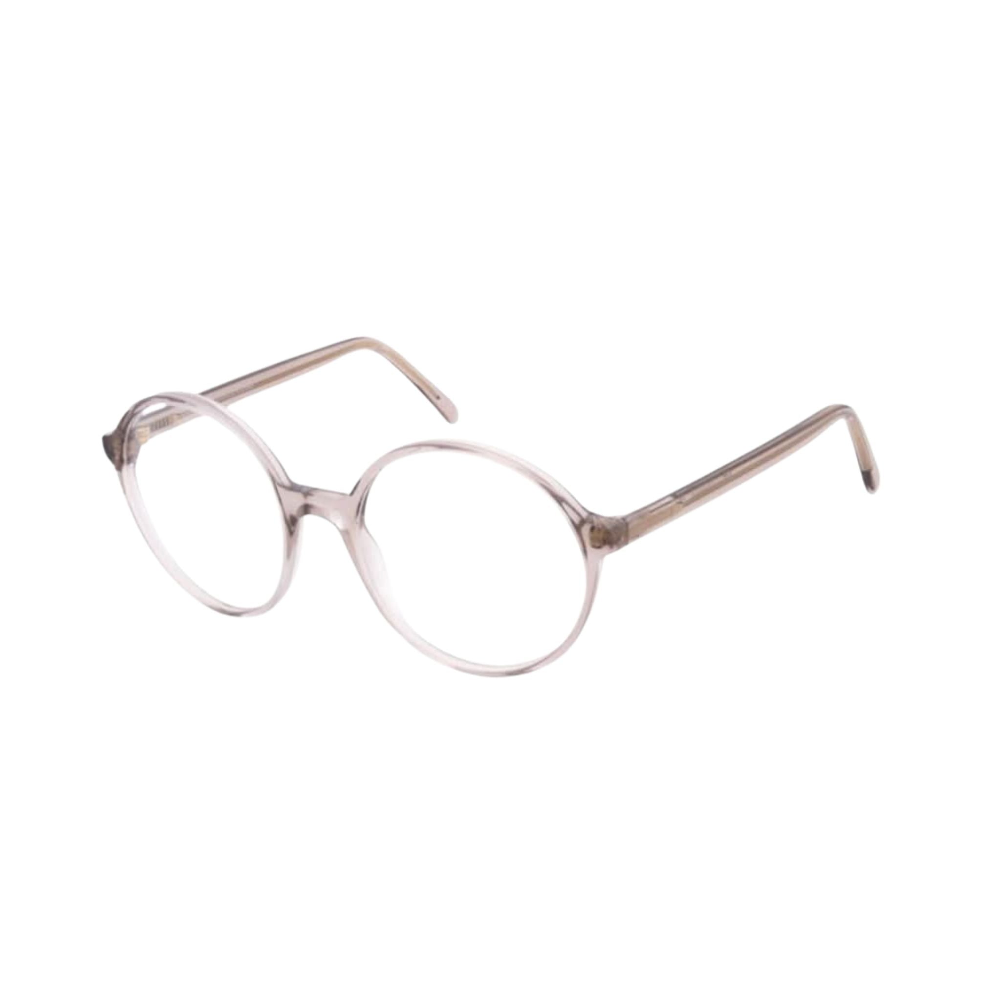 Designerbrille Andy Wolf LOLLY Transparent Rosa – Seitenansicht bei Optik Bartholomä München Maxvorstadt-Schwabing