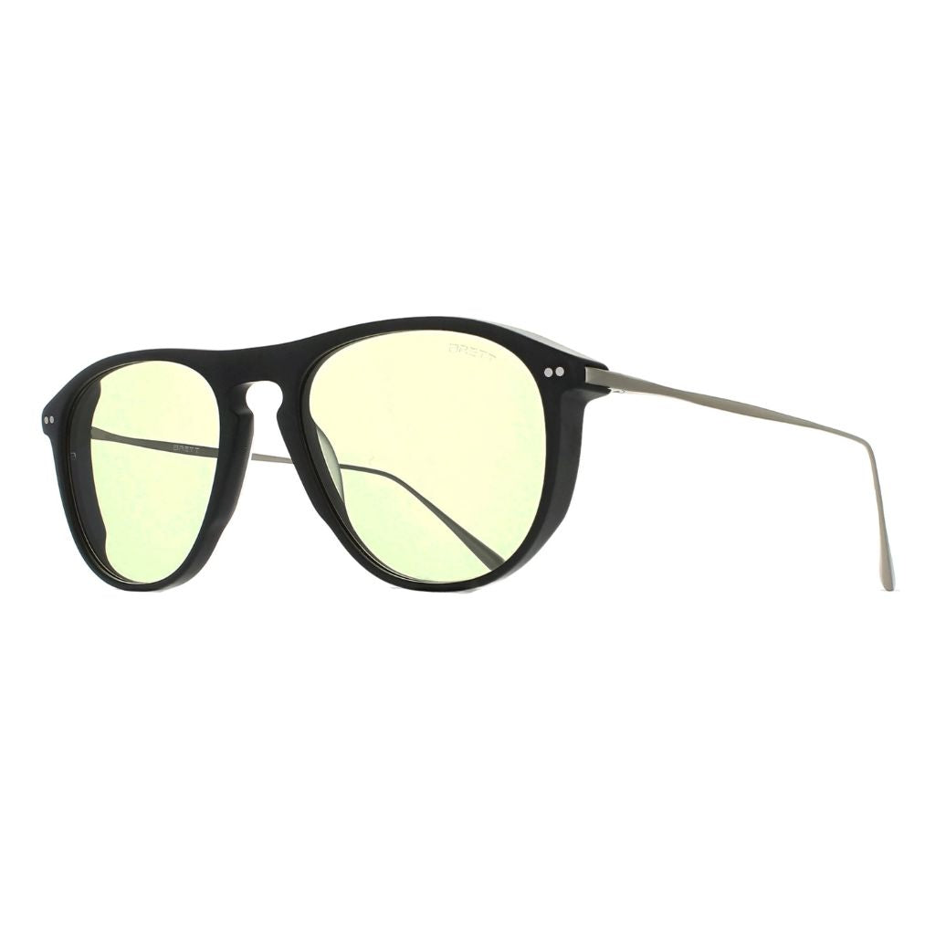 Brett Eyewear BARRY SUN C03 Sonnenbrille Seitenansicht Acetat Edelstahl Bügel schwarz silber Herren Designer München Optiker Optik Bartholomä