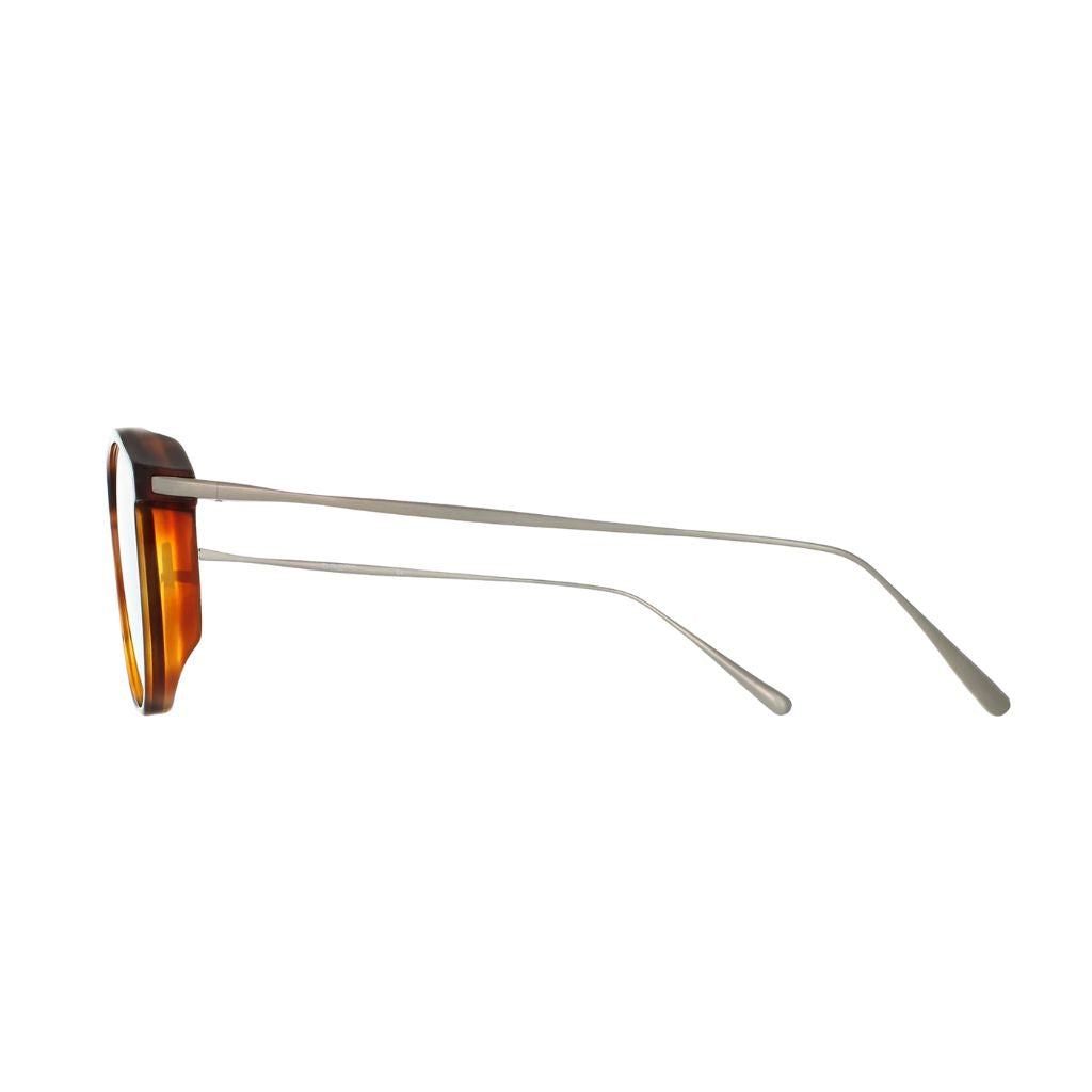 Brett Eyewear BARRY S C09 Detail Acetatfront Honey Tortoise Edelstahlbügel silber hochwertige Verarbeitung Herren Sonnenbrille München Optiker Optik Bartholomä