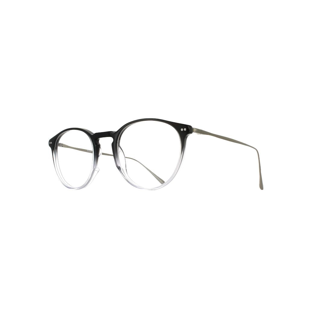 Brett Eyewear BIG MILES C33 Brille Seitenansicht Acetat Edelstahl Bügel schwarz Verlauf silber Panto Herren München Optiker Optik Bartholomä