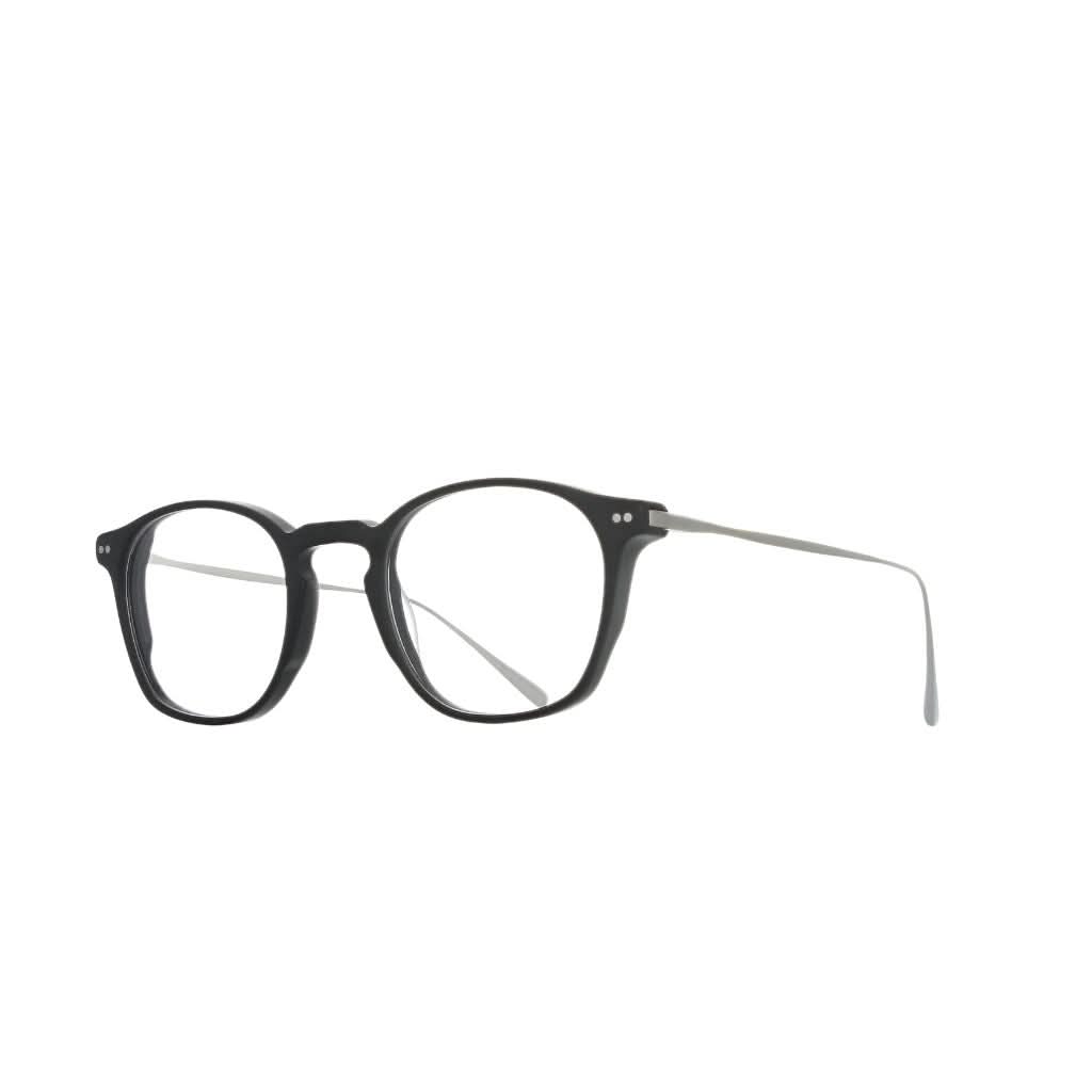Brett Eyewear BILL C03 Brille Seitenansicht Acetat Edelstahl schwarz silber eckig Herren Designer München Optiker Optik Bartholomä