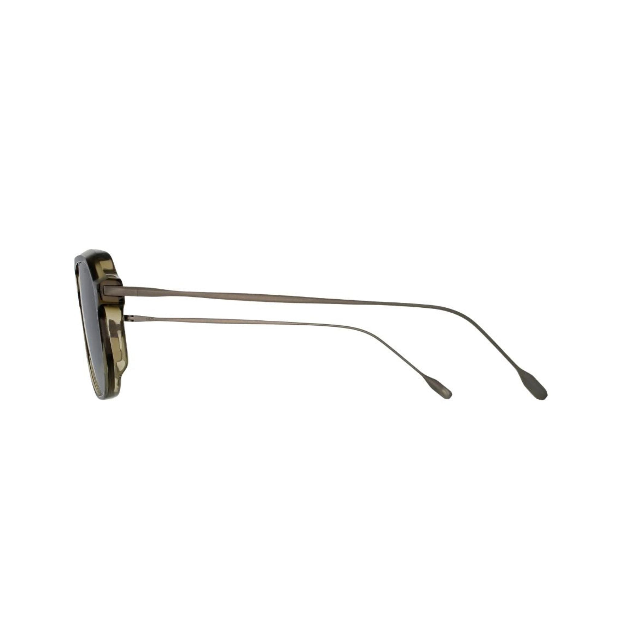Brett Eyewear CHUCK SUN C16 Detailansicht Acetatfront khaki grün Edelstahlbügel silber Aviator Sonnenbrille Herren hochwertige Verarbeitung München Optiker Optik Bartholomä