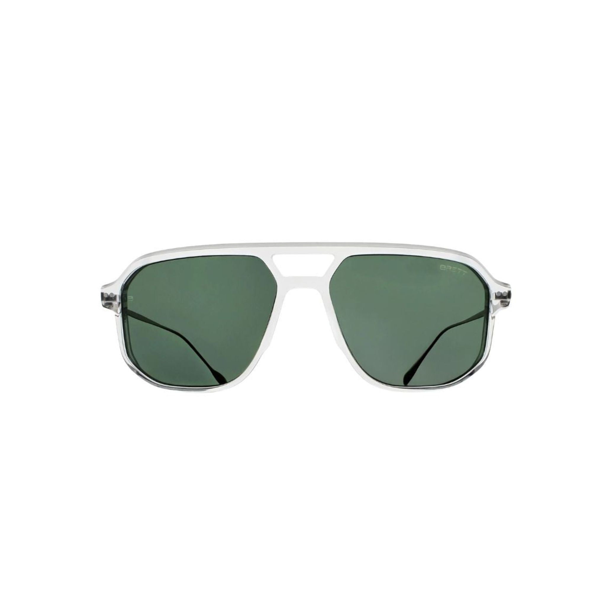 Brett Eyewear CHUCK SUN C11 Sonnenbrille Frontansicht Herren transparent crystal silber große Fassung München Optiker Optik Bartholomä