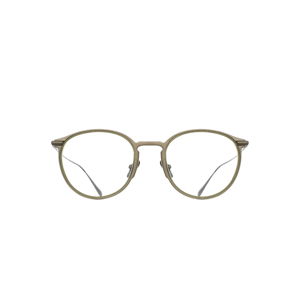 Brett Eyewear MARIO C06 Brille Frontansicht Titan gun khaki rund kompakte Fassung Herren München Optiker Optik Bartholomä