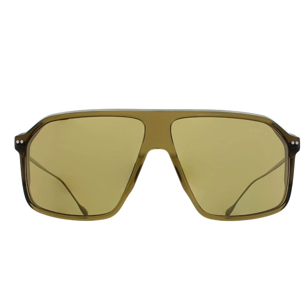 Frontansicht der Brett Eyewear RX DUKE Sun C16 in Khaki / Silver – sportliche Designer-Sonnenbrille bei Optik Bartholomä München