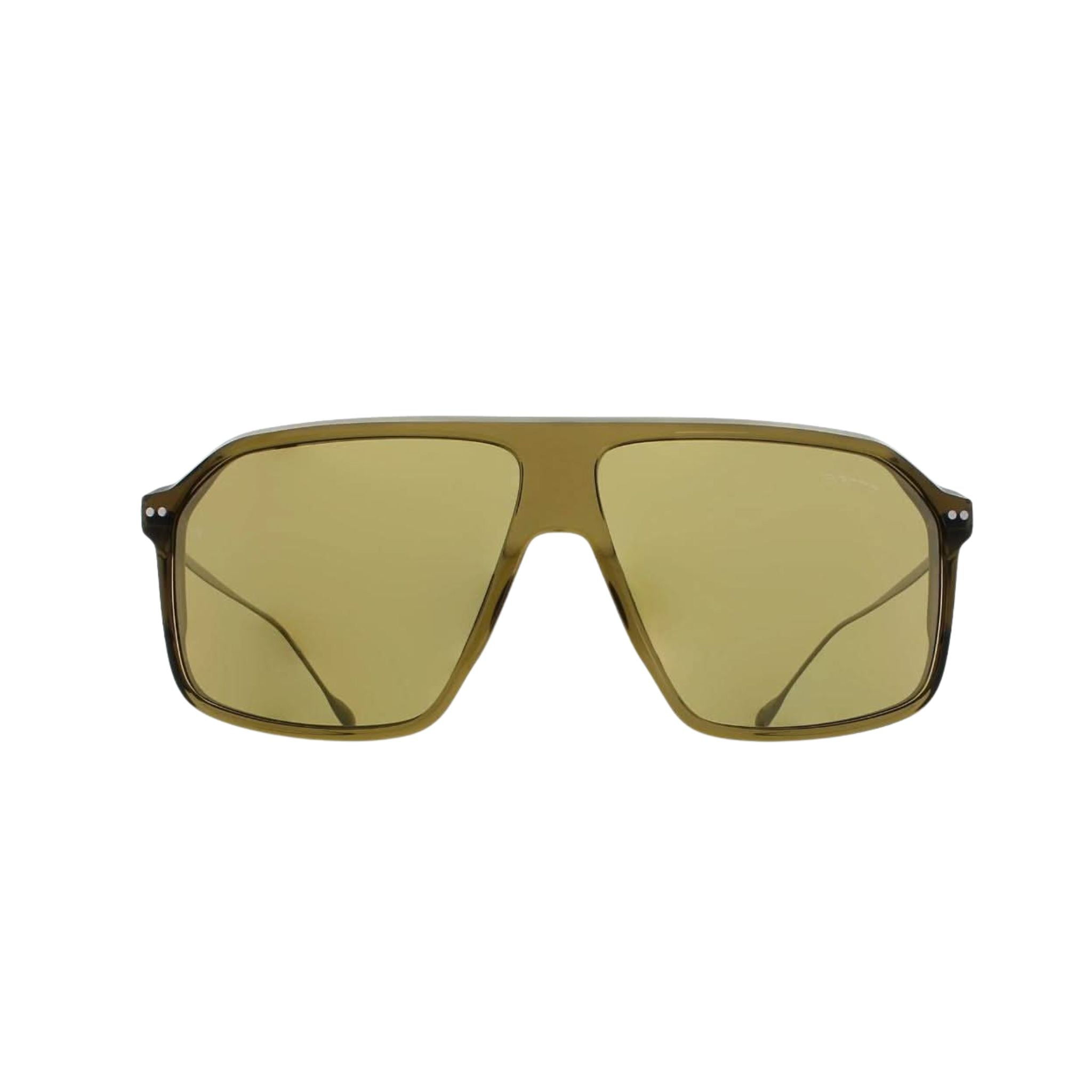 Frontansicht der Brett Eyewear RX DUKE Sun C16 in Khaki / Silver – sportliche Designer-Sonnenbrille bei Optik Bartholomä München