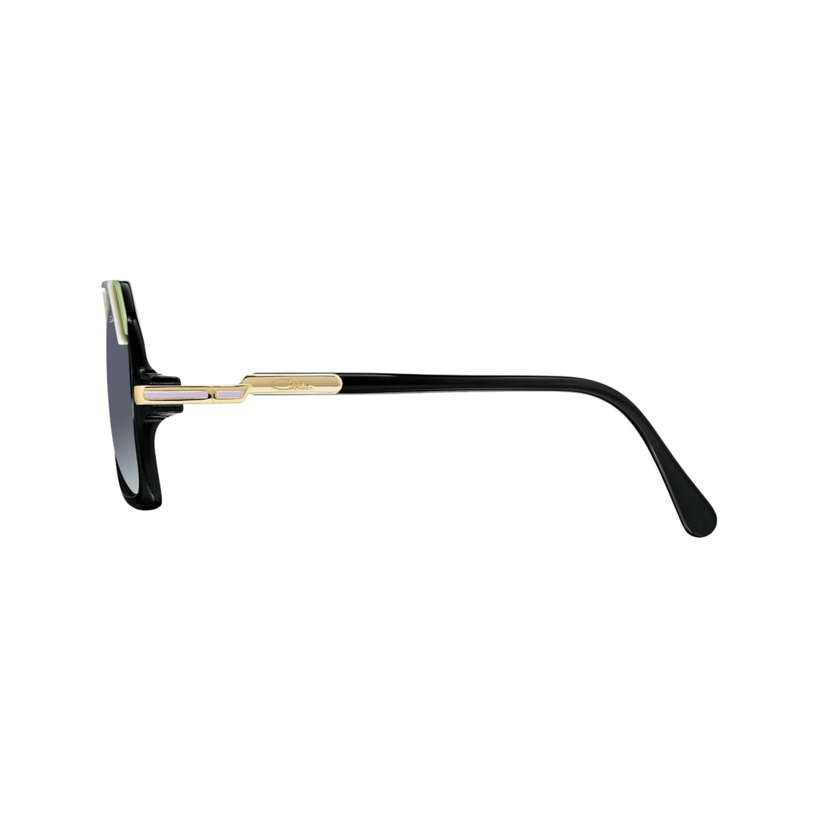 CAZAL 186/3 003 schwarze Sonnenbrille mit goldfarbenem Metallelement am Bügel – BRILLEN SCHNEIDER München