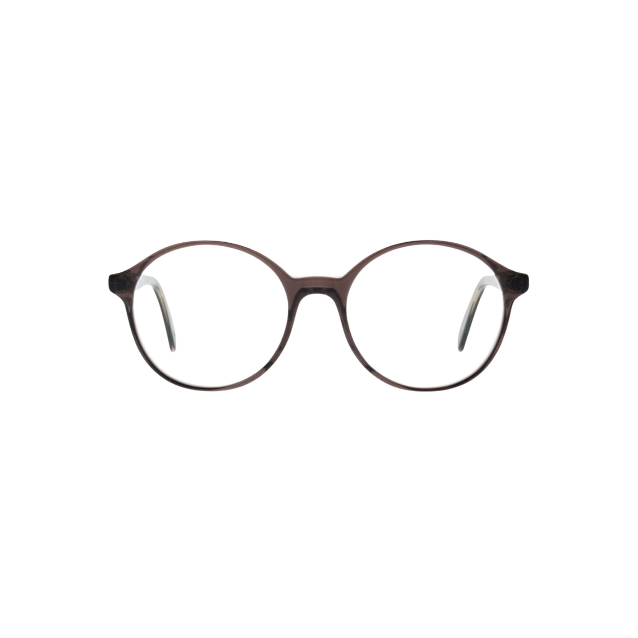 Colibris Alina 131 Brille Frontansicht transparent Braun runde Brille Acetat Optik Bartholomä