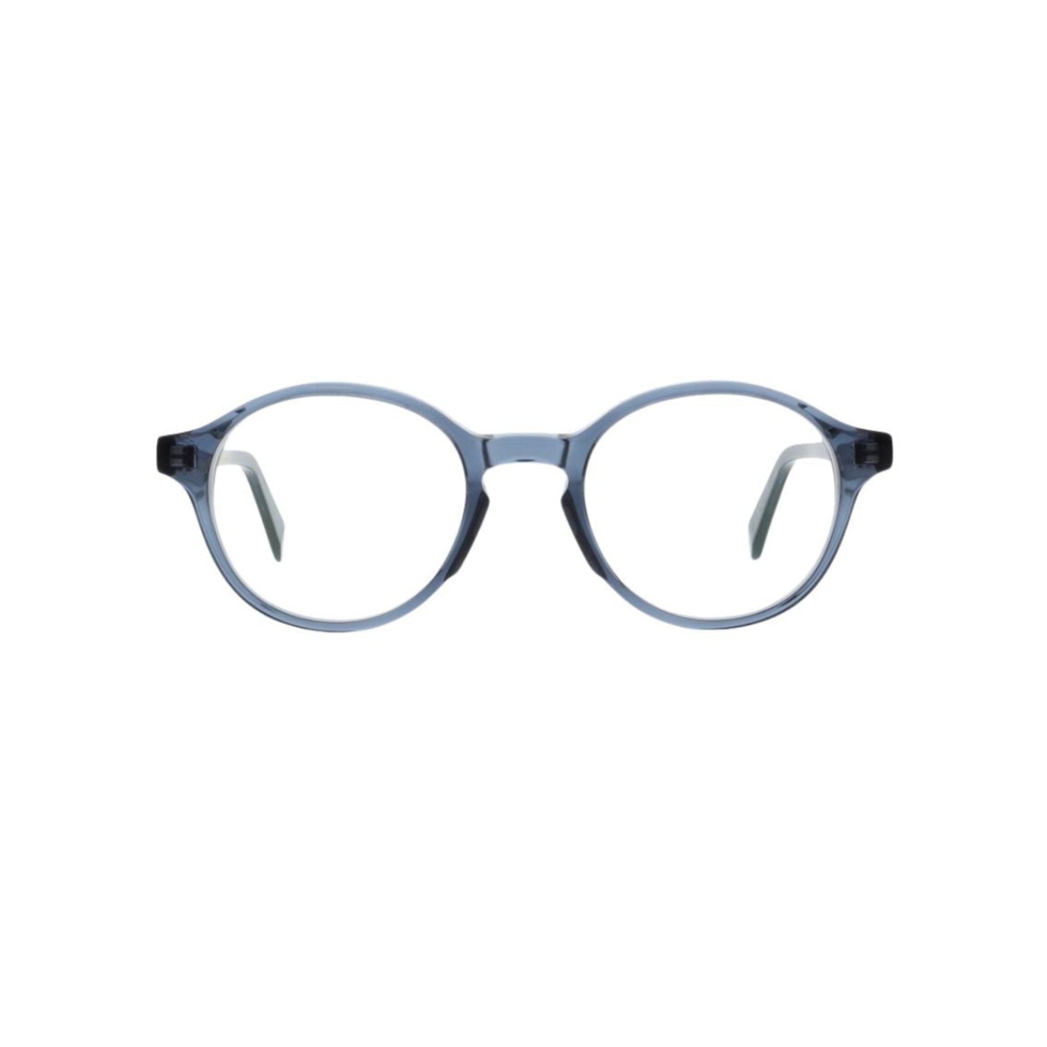 Colibris EMILY P 93 blau transparent Brille Frontansicht Panto Damenbrille kleine Gesichter Designerbrille München Optiker Optik Bartholomä Maxvorstadt