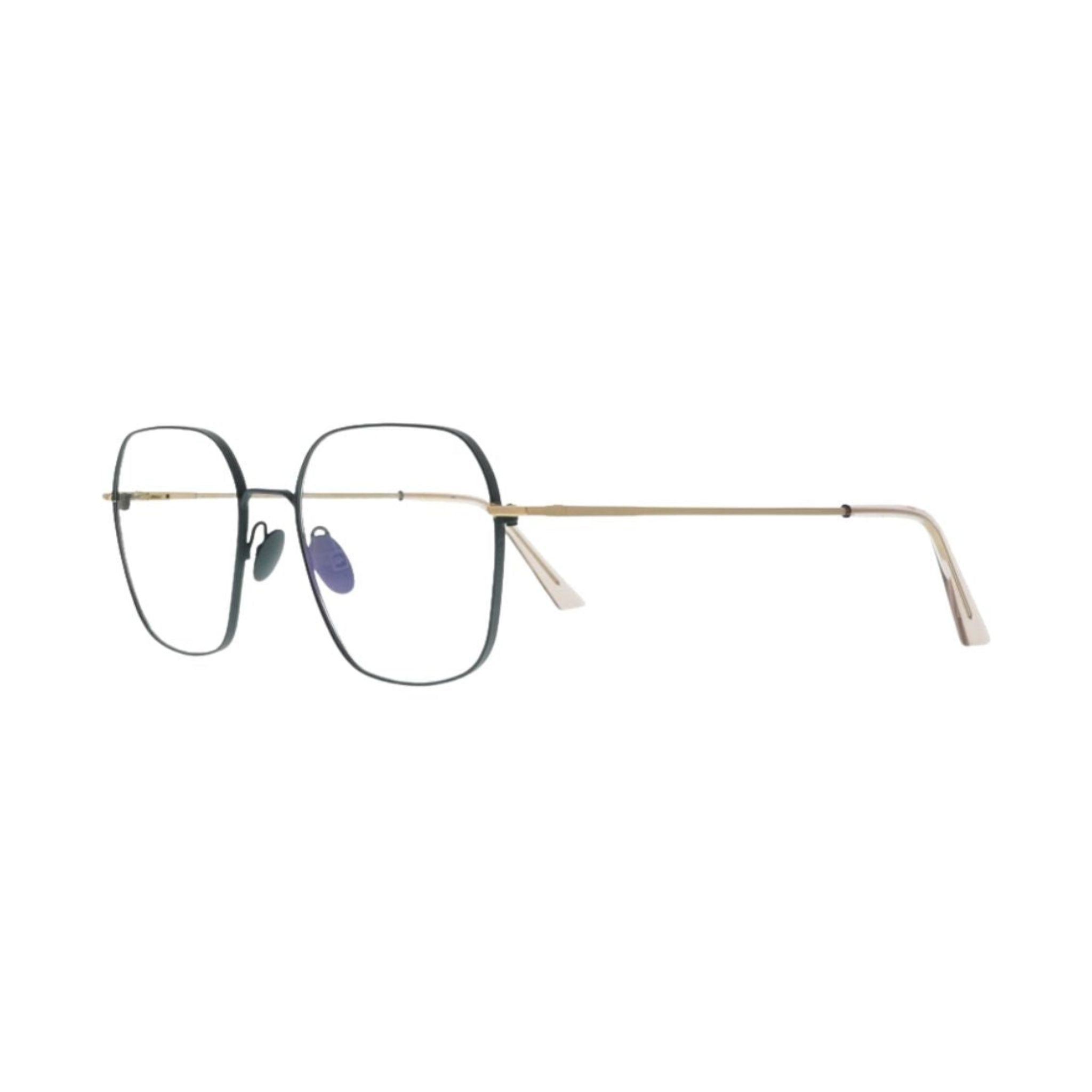 Colibris FIONA 115 grün gold Metallbrille Seitenansicht Edelstahlfassung kleine Gesichter Unisex Brille München Optiker Maxvorstadt
