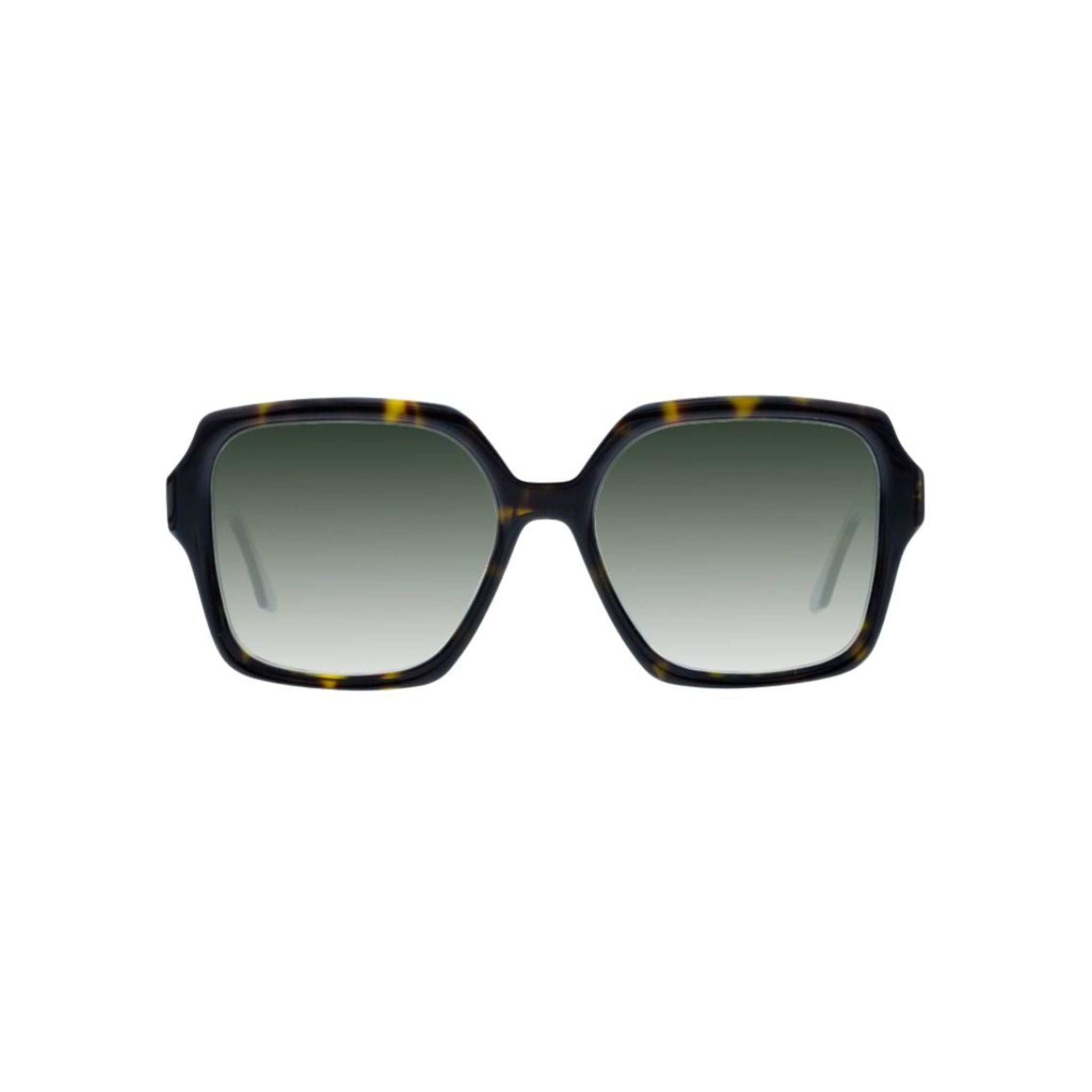 Colibris MALU 09 Havanna Sonnenbrille Frontansicht rechteckig kleine Gesichter graue Verlaufsgläser Designerbrille München Optiker Optik Bartholomä Maxvorstadt