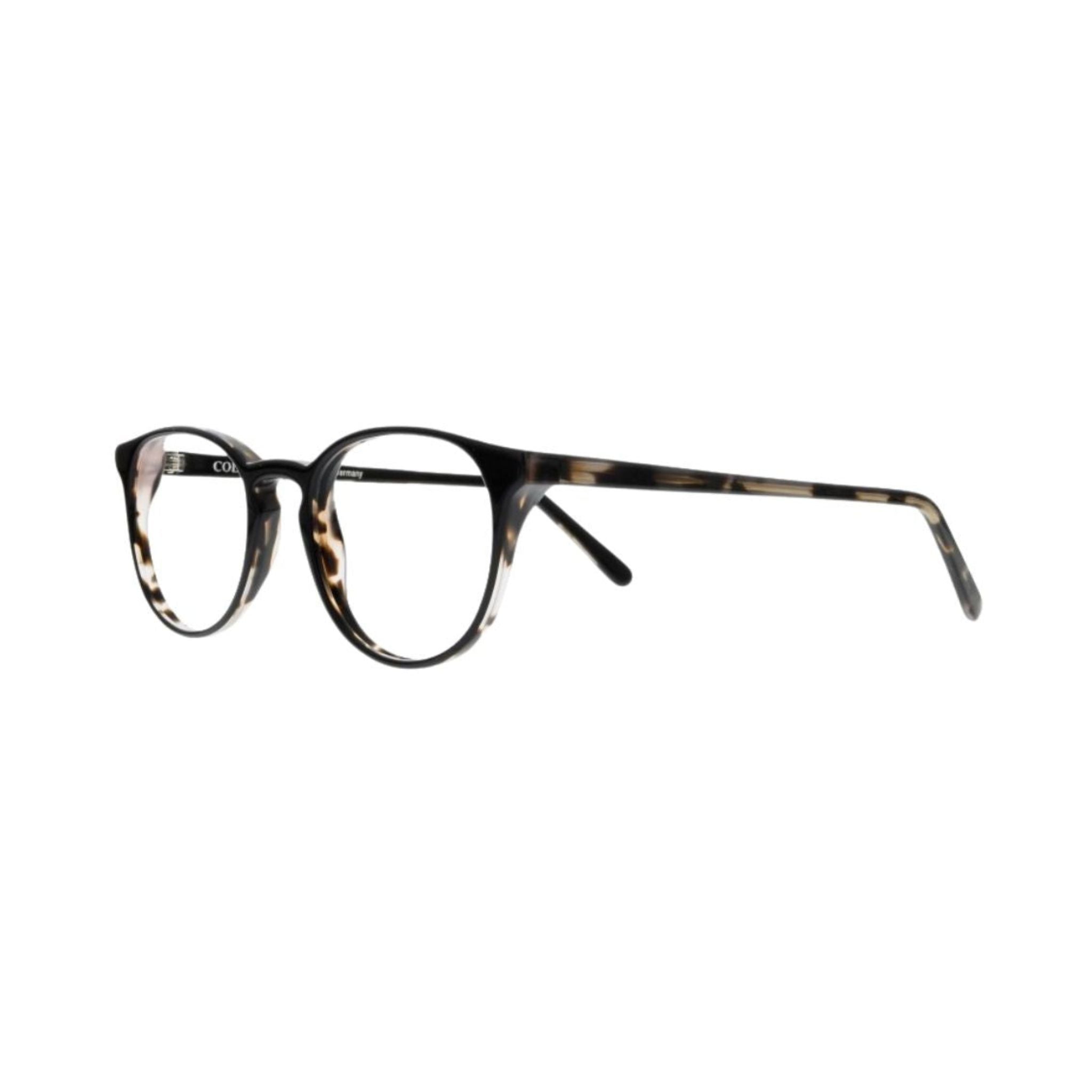 Colibris OLE 65 schwarz gemusterte Panto Brille Seitenansicht Acetatfassung kleine Gesichter Unisex Brille München Optiker Maxvorstadt