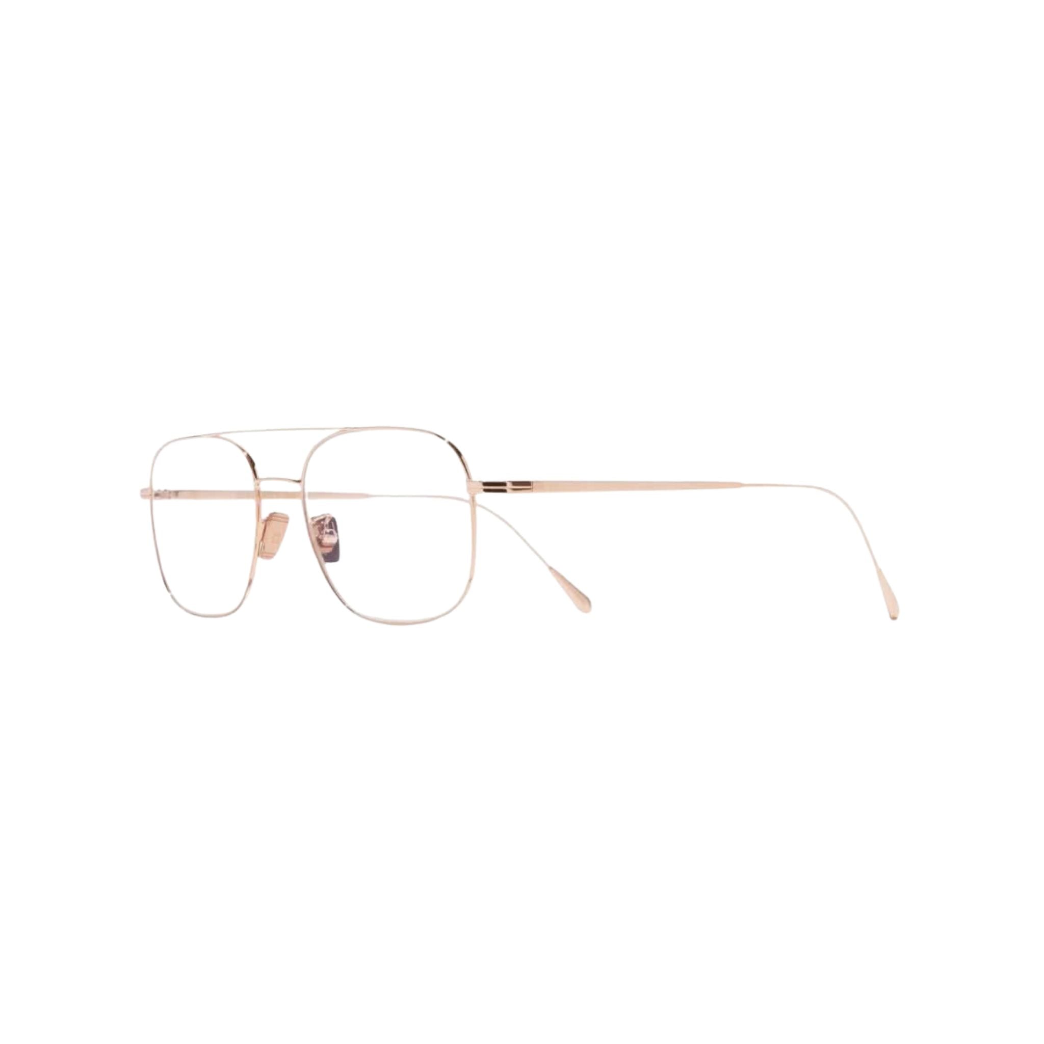 Seitenansicht der Cutler and Gross Aurum 0003 02 bei Brillen Schneider München – filigrane Metallbügel mit eleganter Linienführung