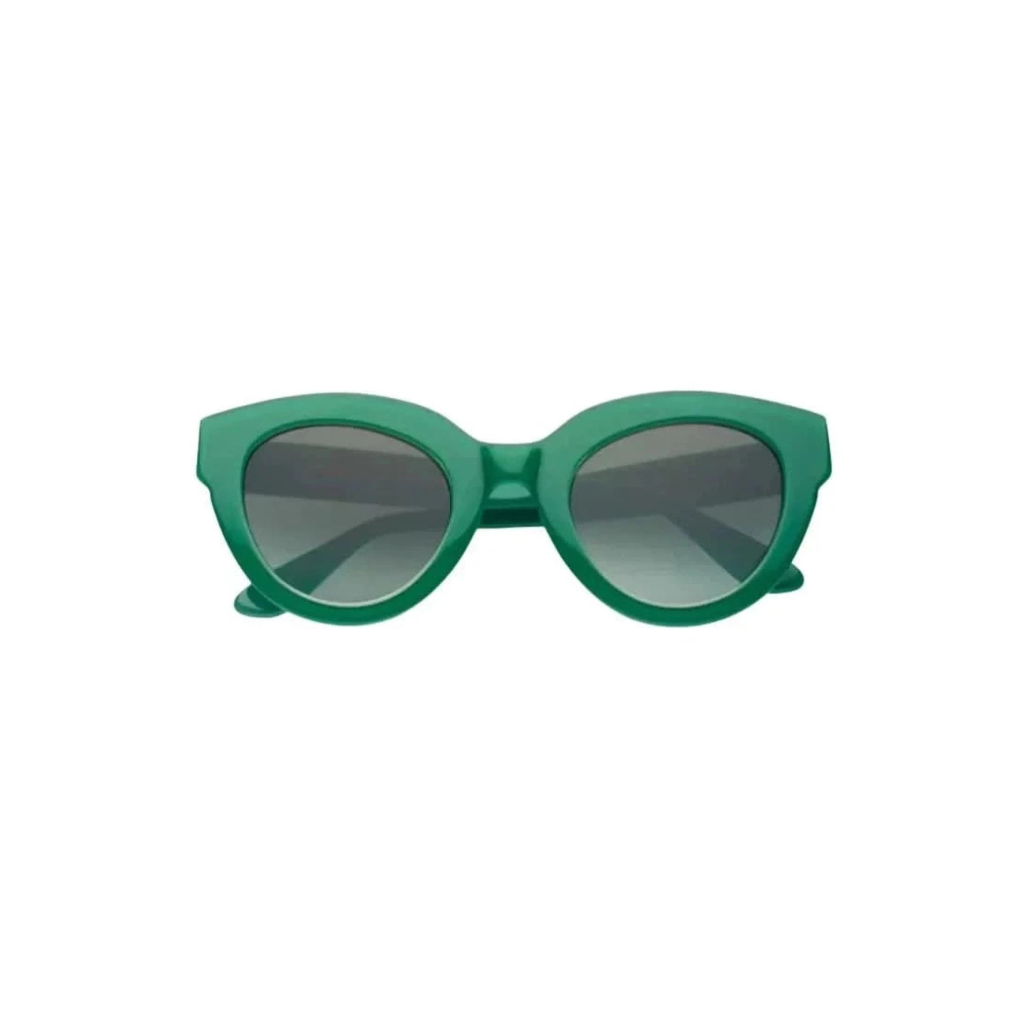 Emmanuelle Khanh Sonnenbrille Modell 6065 in einem Grünton mit elegantem, modernem Design und auffälligen Details. Diese Designerbrille ist ein stilvolles Accessoire für jede Gelegenheit.