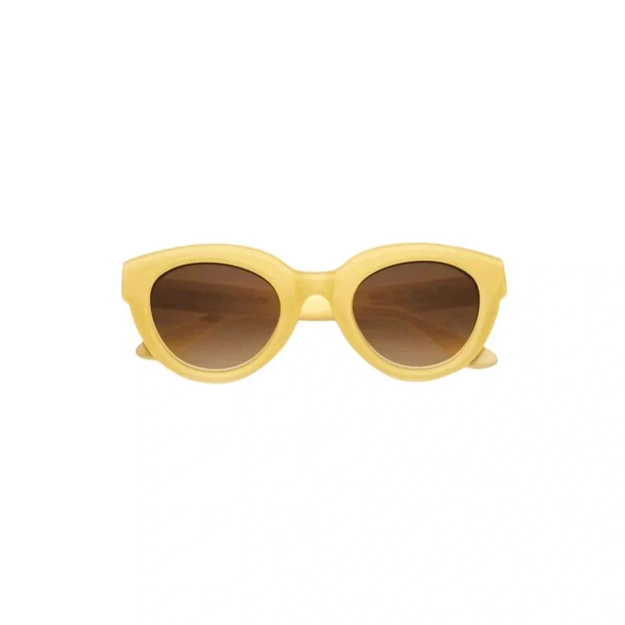 Emmanuelle Khanh Sonnenbrille Modell 6065 in einem modischen Gelbton, mit elegantem, modernem Design und auffälligen Details. Diese Designerbrille ist ein stilvolles Accessoire für jede Gelegenheit.