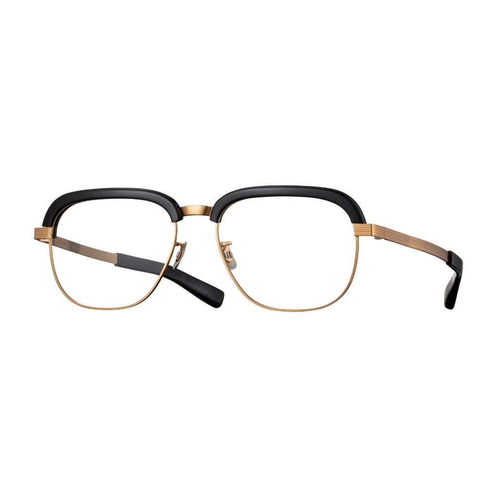 EYEVAN 7285 650 100900 Brille Frontansicht Browline schwarz gold Acetat Metall München Optiker Brillen Schneider
