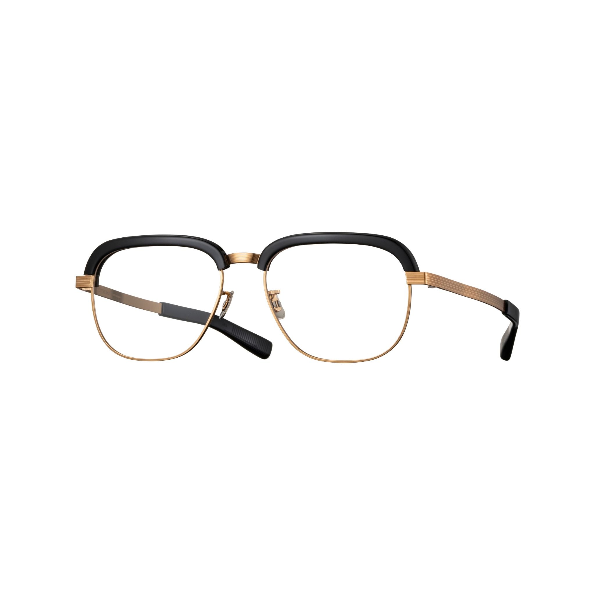 EYEVAN 7285 650 100900 Brille Frontansicht Browline schwarz gold Acetat Metall München Optiker Brillen Schneider