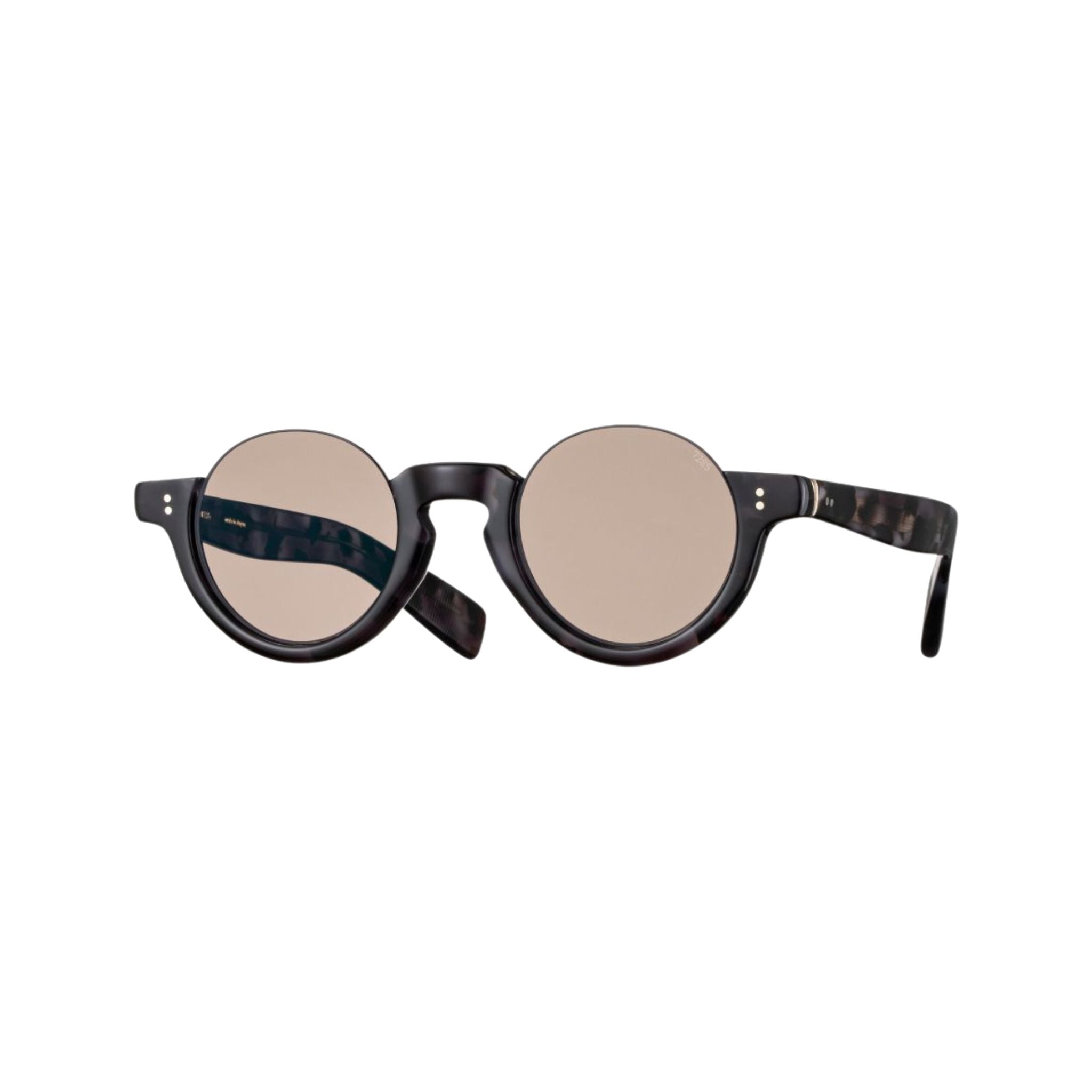 EYEVAN 7285 792 BR 148 Sonnenbrille Frontansicht rund dunkelgrau Acetat braune Gläser München Optiker Brillen Schneider