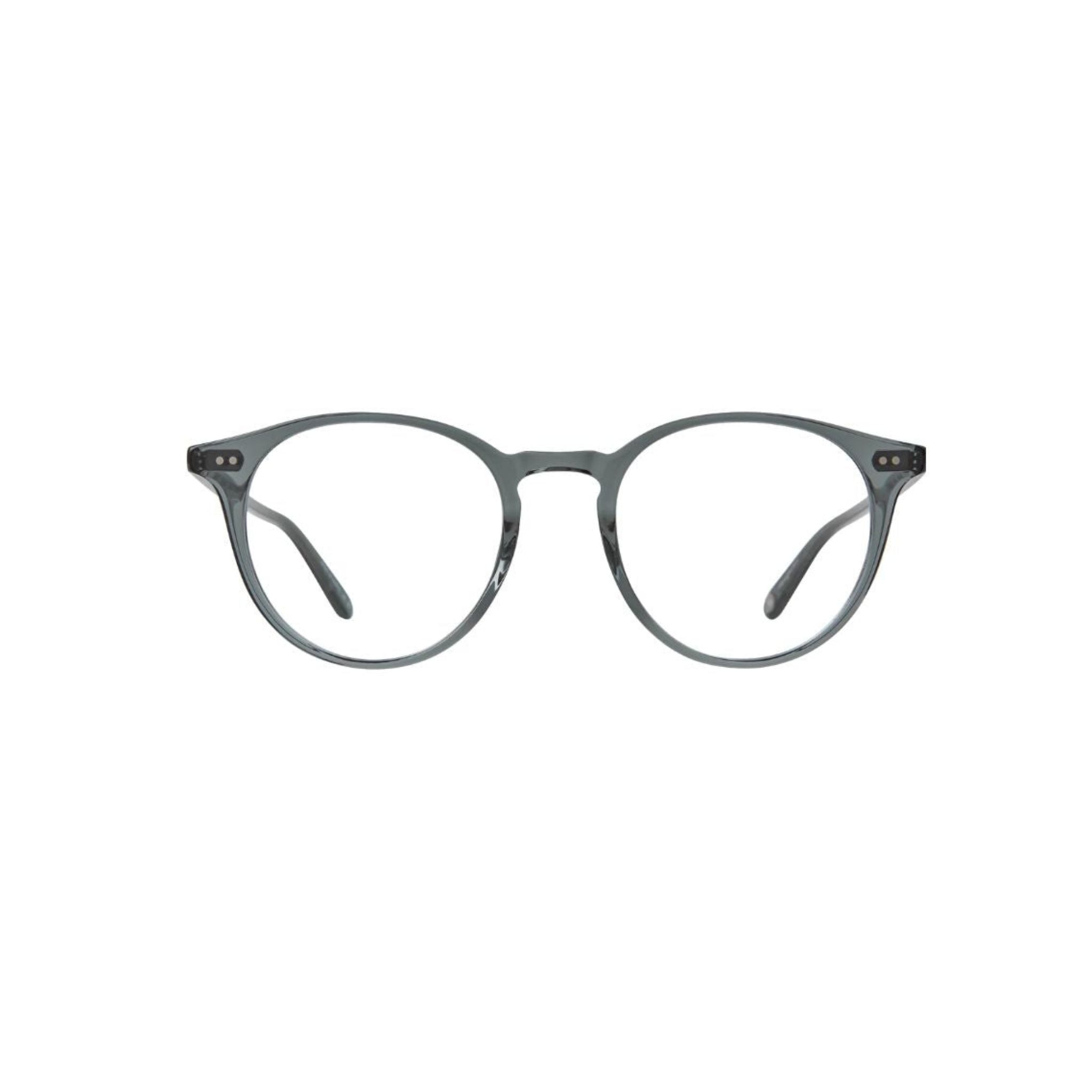 Garrett Leight CLUNE Sea Grey Panto Brille Frontansicht grau transparent Unisex Business Designerbrille München Optiker Optik Bartholomä