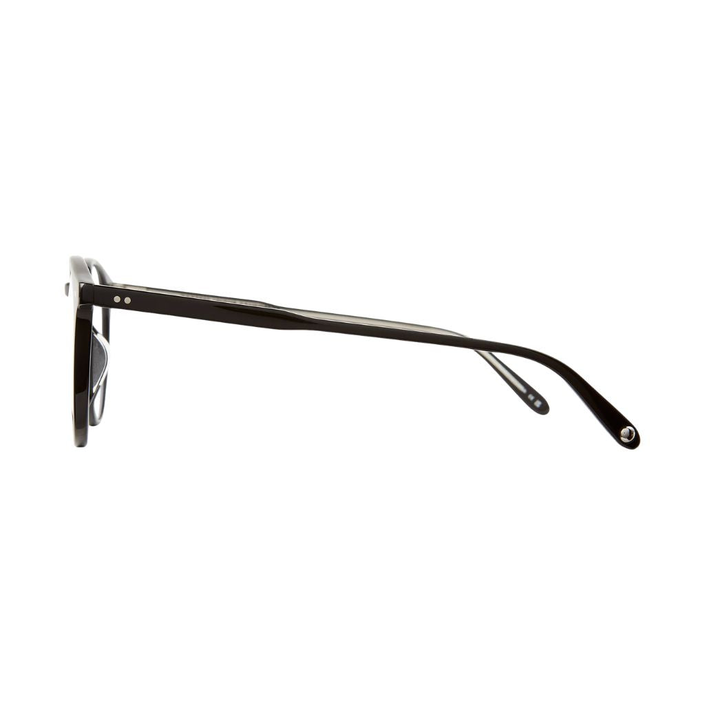 Garrett Leight CLUNE Black Brille Seitenansicht Acetat Pantoform schwarz Unisex Business Designerbrille München Optiker Optik Bartholomä
