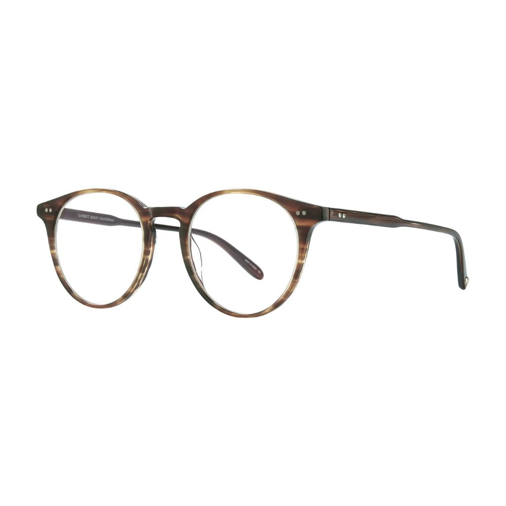 Garrett Leight CLUNE Brandy Tortoise Brille Seitenansicht Acetat Pantoform Unisex Designerbrille München Optiker Optik Bartholomä
