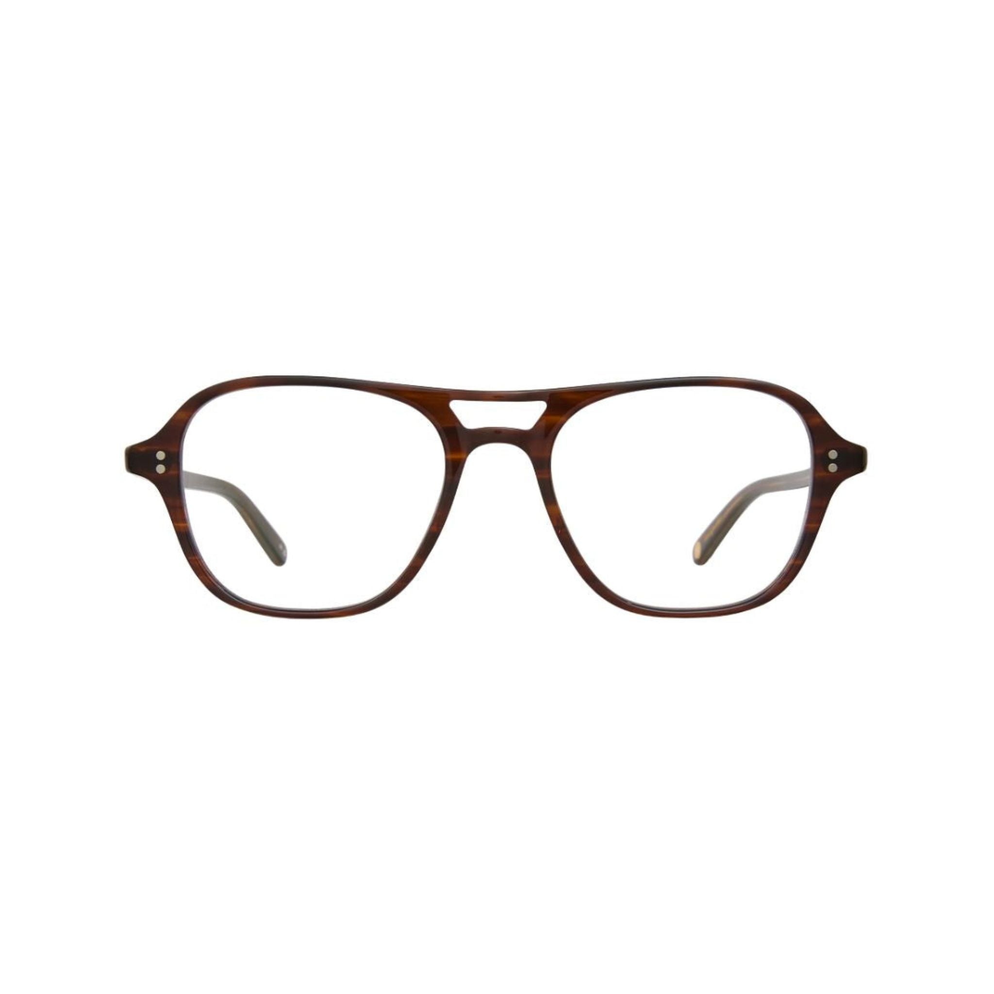 Garrett Leight DOC Brandy Tortoise Brille Frontansicht große Unisex Brille Doppelsteg Havanna München Optiker Optik Bartholomä