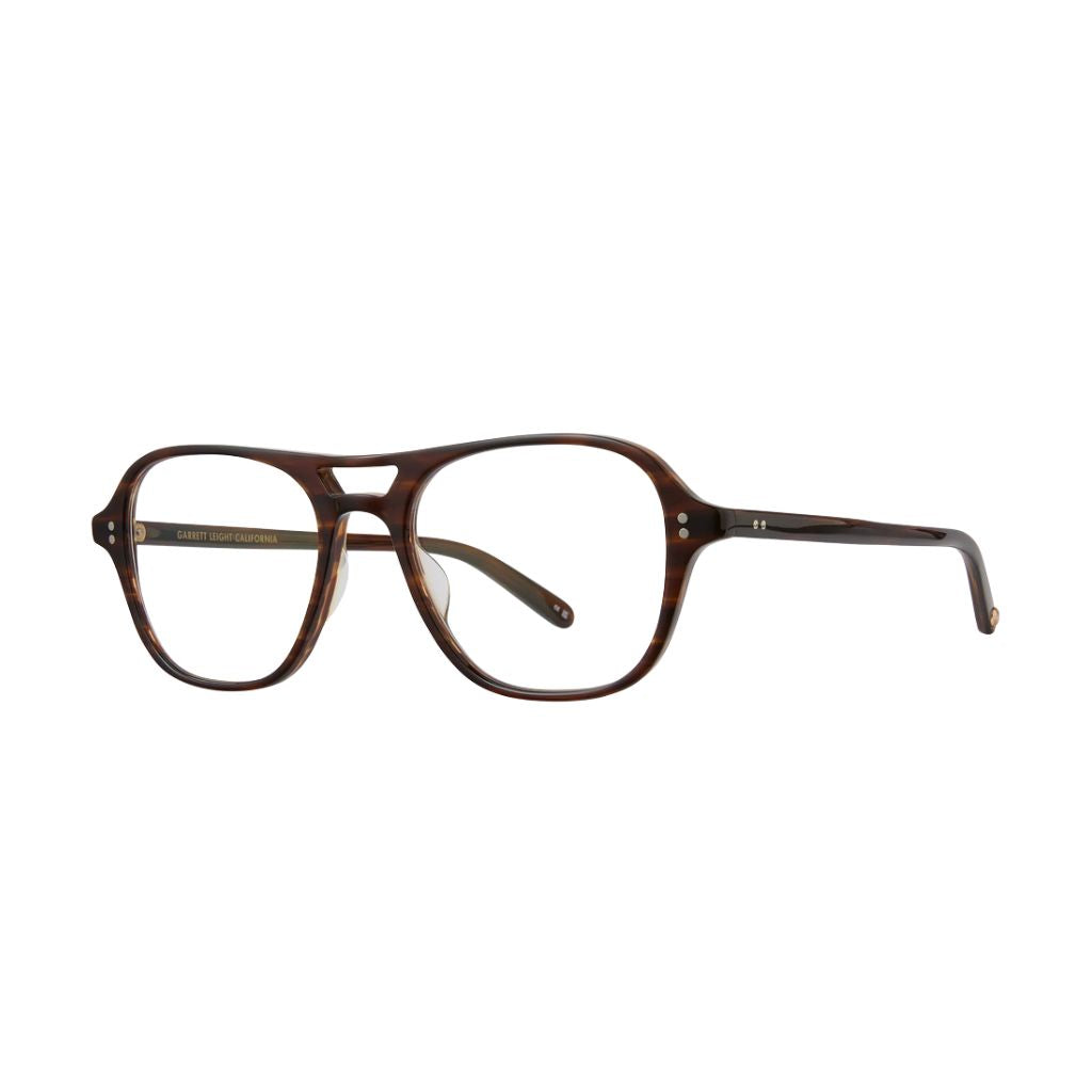 Garrett Leight DOC Brandy Tortoise Brille Seitenansicht Acetat Doppelsteg Havanna Unisex Designerbrille München Optiker Optik Bartholomä