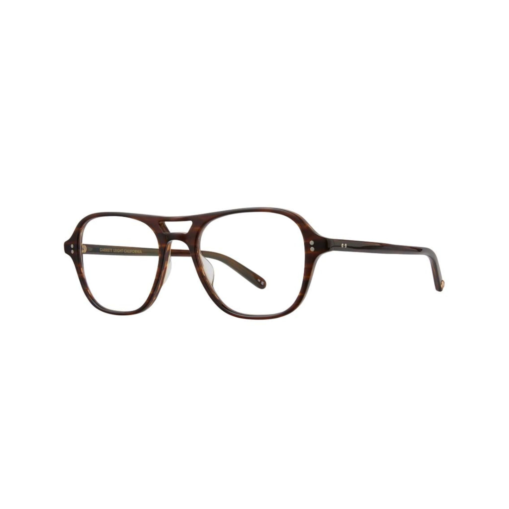 Garrett Leight DOC Brandy Tortoise Brille Seitenansicht Acetat Doppelsteg Havanna Unisex Designerbrille München Optiker Optik Bartholomä