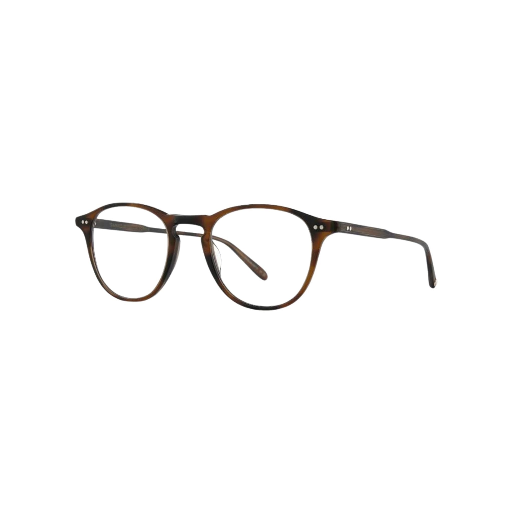Detailansicht der Garrett Leight Hampton Brille in Spotted Brown Shell, entdecken bei Optik Bartholomä München.