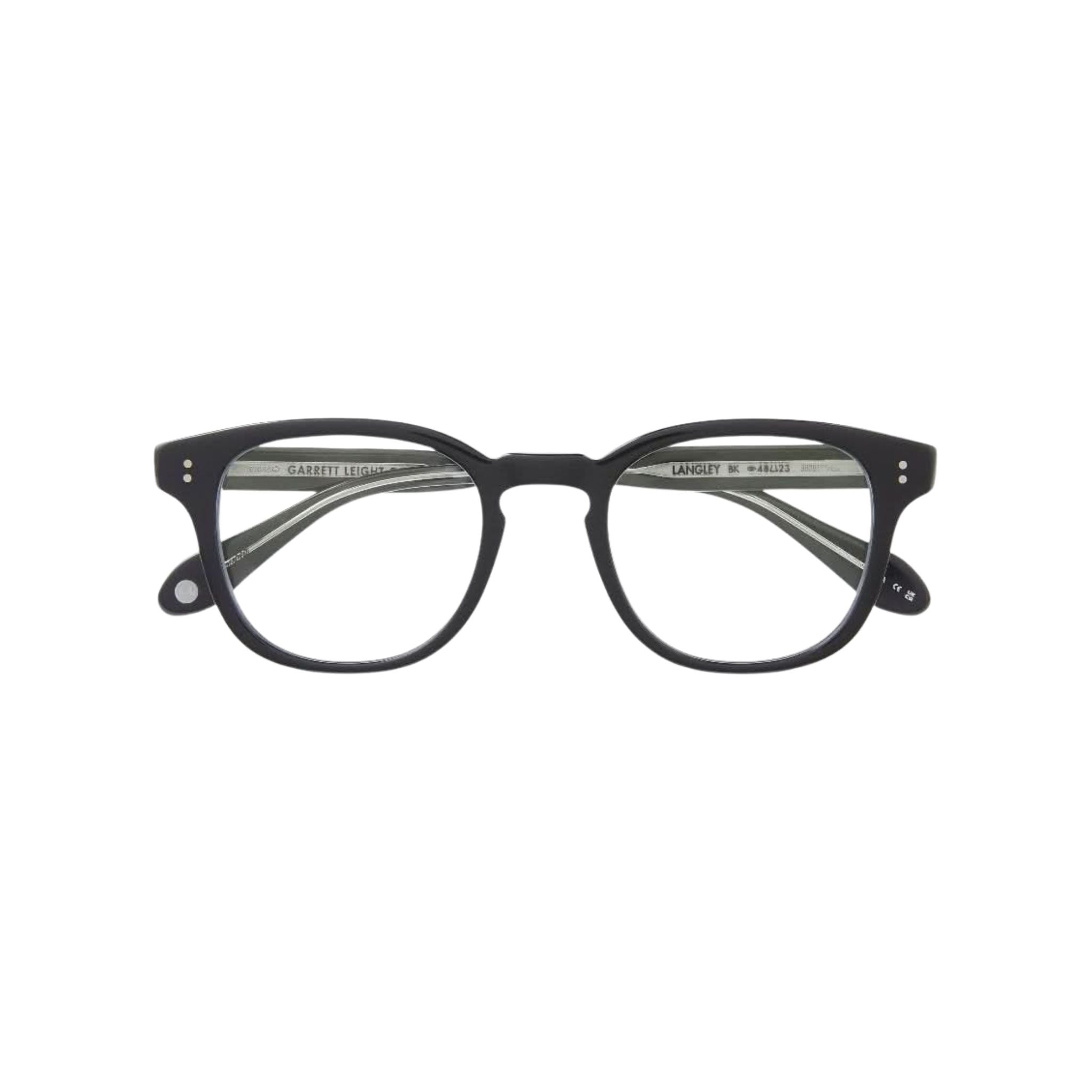  Garrett Leight Brille Langley in Schwarz, erhältlich bei Optik Bartholomä.