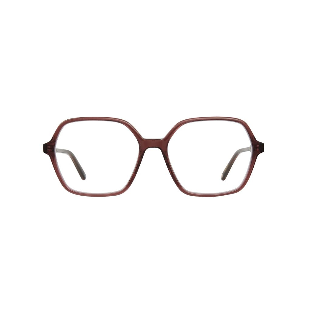 Garrett Leight MARIPOSA Strawberry Jam Retro Oversize Brille Frontansicht Damenbrille rot transparent Designerbrille München Optiker Optik Bartholomä