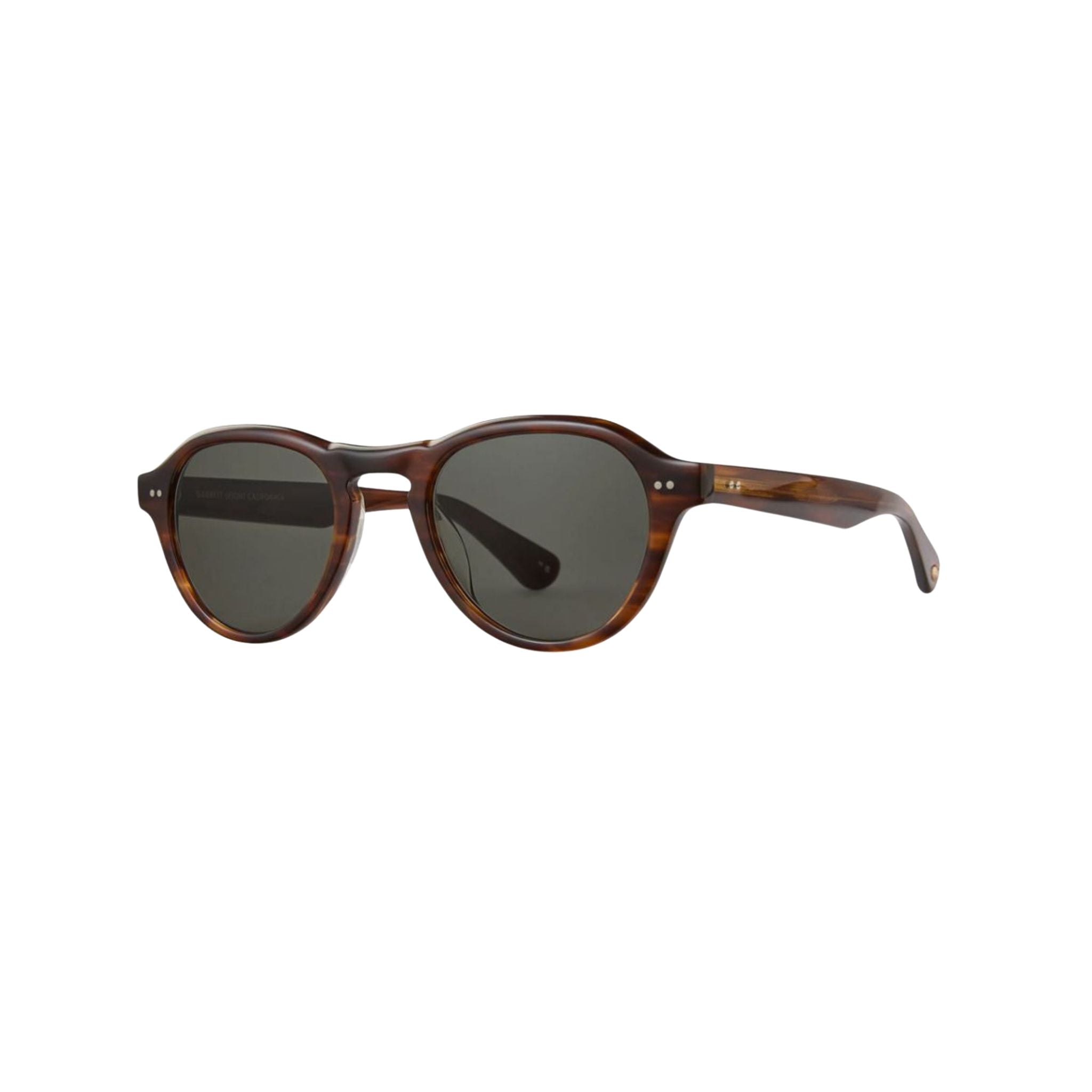 Garrett Leight McNally Sun Brandy Tortoise Sonnenbrille Seitenansicht Acetat Aviatorform Havanna Unisex Designer München Optiker Optik Bartholomä