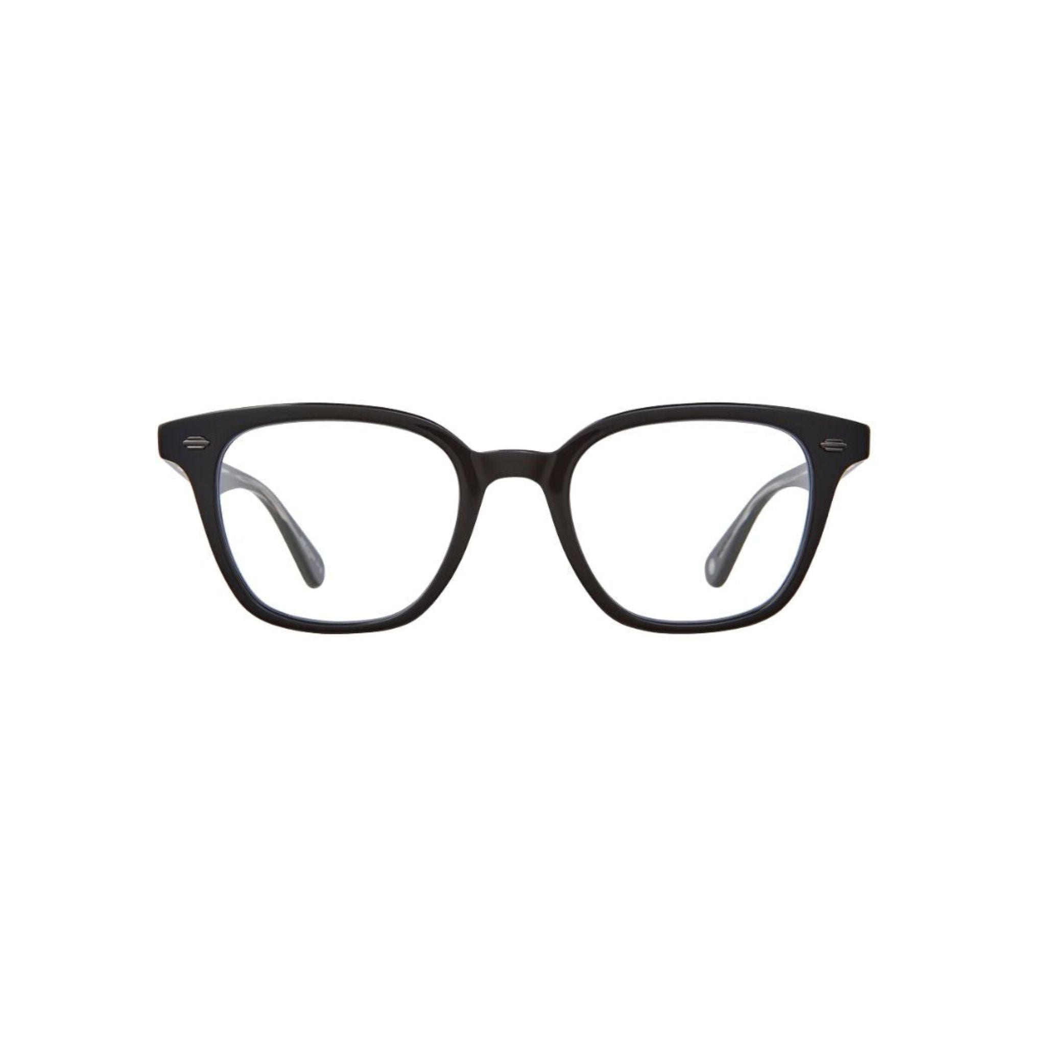 Garrett Leight ZAC Black Brille Frontansicht eckige Unisex Designerbrille schwarz München Optiker Optik Bartholomä