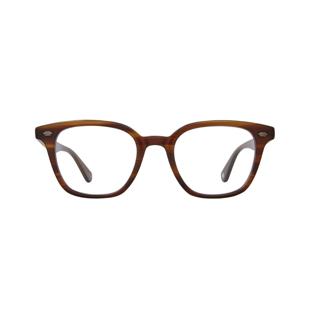 Garrett Leight ZAC Cherry Wood Brille Frontansicht eckige Unisex Business Designerbrille braun München Optiker Optik Bartholomä
