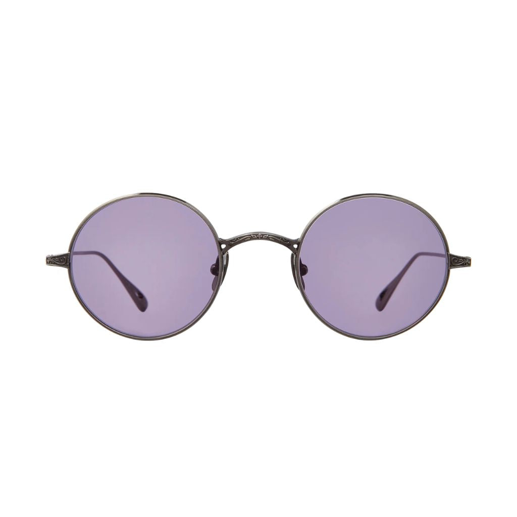 Designer-Sonnenbrille von Garrett Leight GLCO x OZZY SUN Limited Edition  in Pewter mit lilianen Gläsern bei Optik Bartholomä München