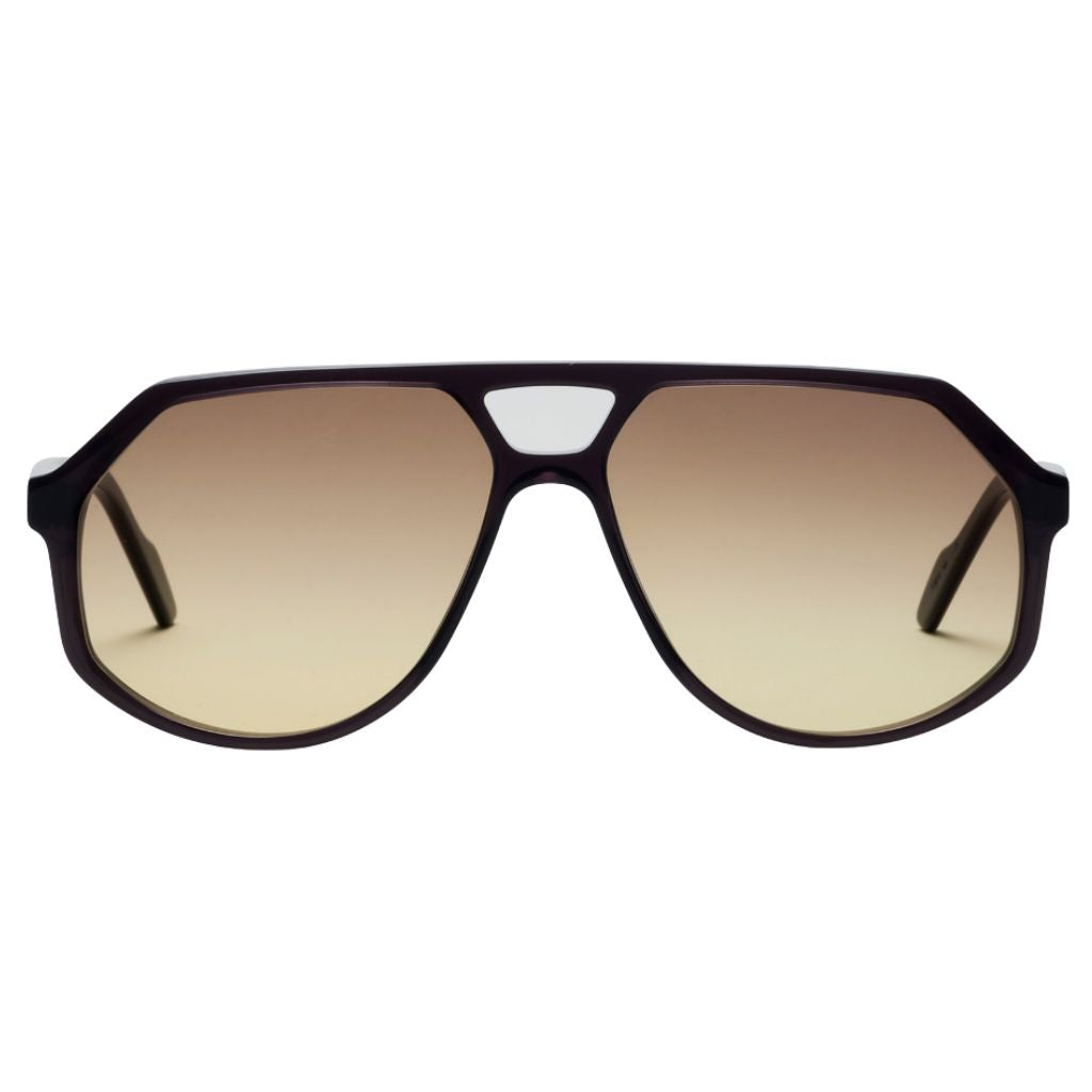 Frontansicht der HUG Spectacles REED 05G in Onyx mit Brown-to-Caramel-Verlauf bei Optik Bartholomä München