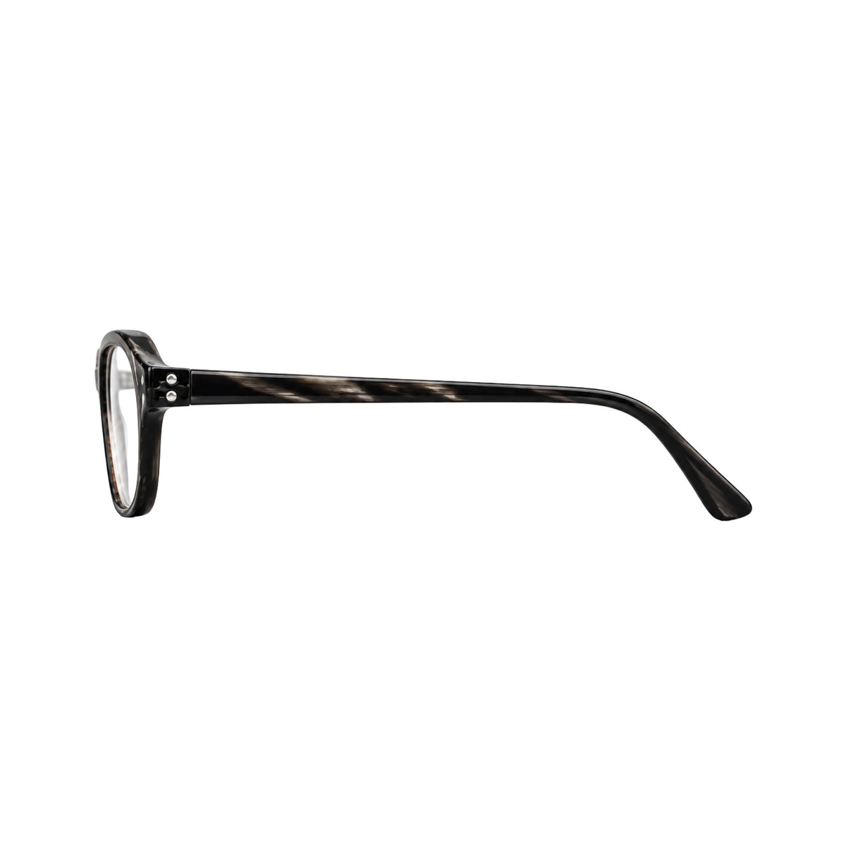 Hoffmann Natural Eyewear 2304 H18 Brille Seitenansicht schwarzes Naturhorn mit grauer Maserung BRILLEN SCHNEIDER München