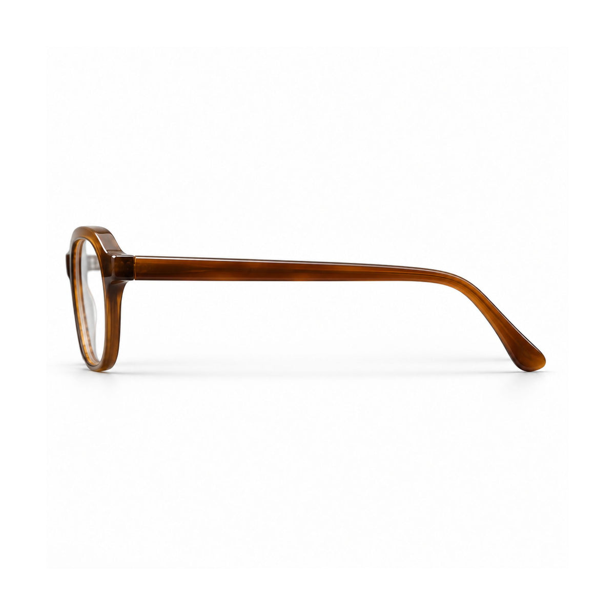 Hoffmann Natural Eyewear 2307 H40 Brille Seitenansicht Panto Naturhorn warme Braun- und Honigtöne BRILLEN SCHNEIDER München