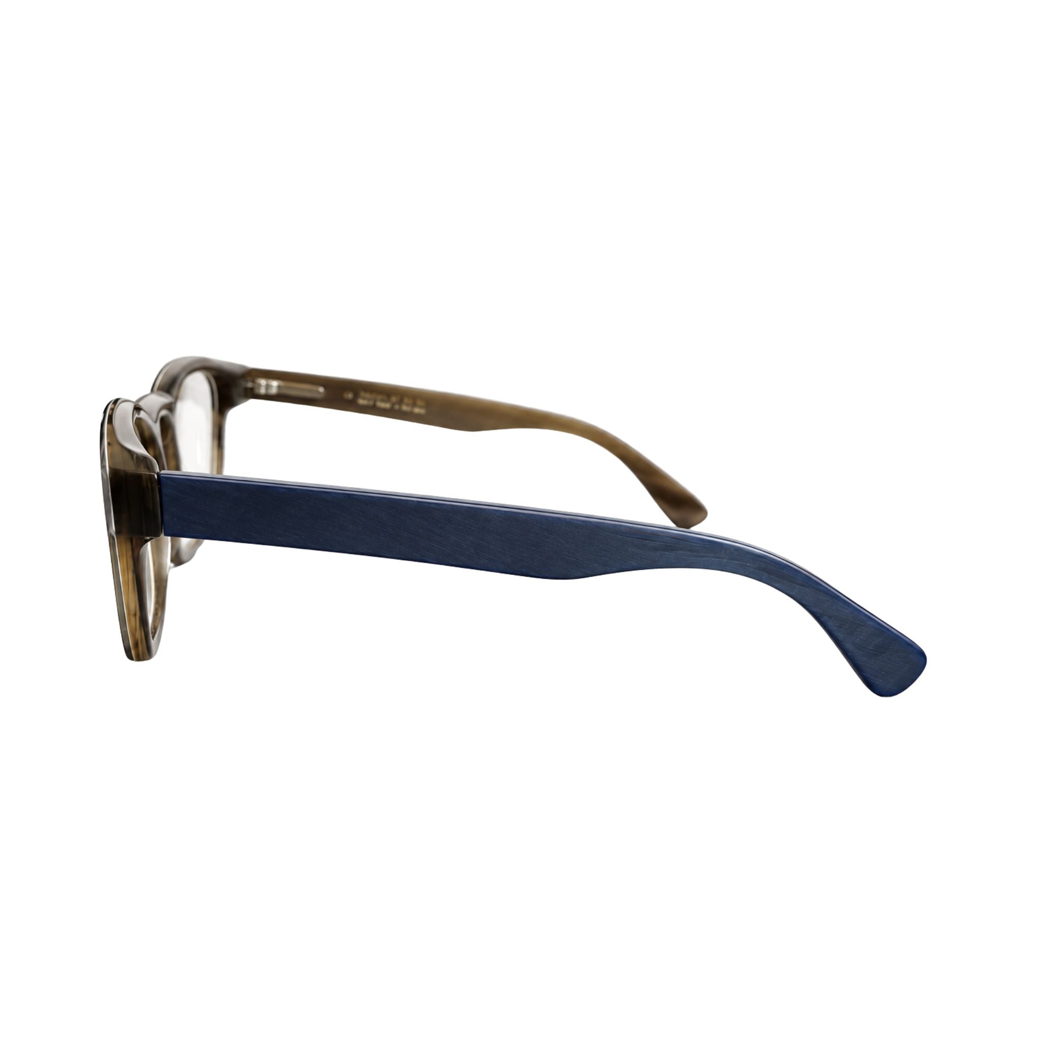 Hoffmann Natural Eyewear 327 1514 Brille Seitenansicht blaues Naturhorn mit feiner Maserung BRILLEN SCHNEIDER München