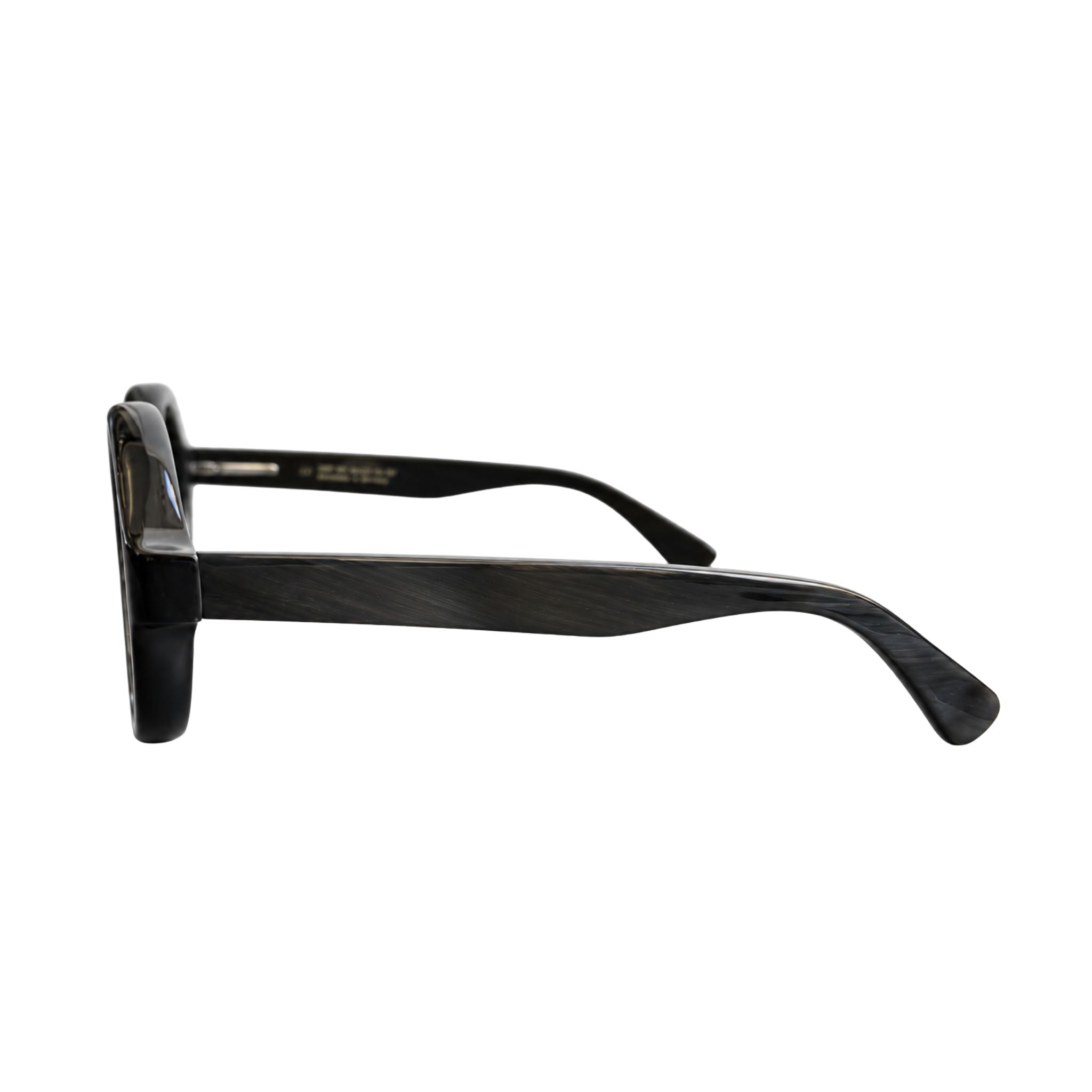 Hoffmann Natural Eyewear 339R 1110 Brille Seitenansicht dunkles Naturhorn individuelle Maserung BRILLEN SCHNEIDER München