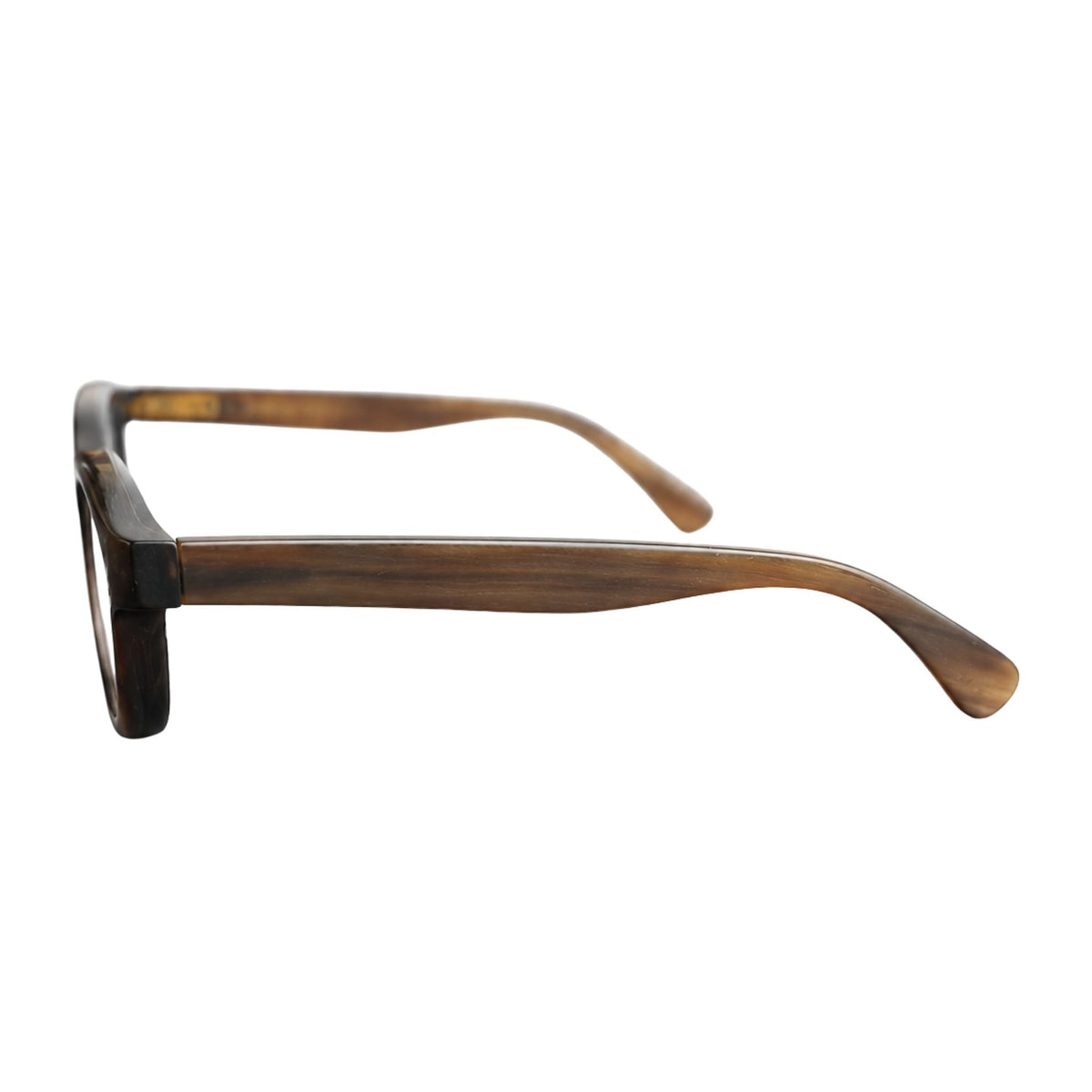 Hoffmann Natural Eyewear 351R H30 matt Brille Seitenansicht mattes Naturhorn warme Naturtöne BRILLEN SCHNEIDER München