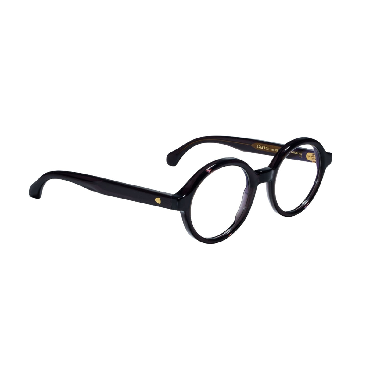 HUG Spectacles CARTER Onyx 05G Brille Seitenansicht rund Acetat Onyx Optik Bartholomä München 