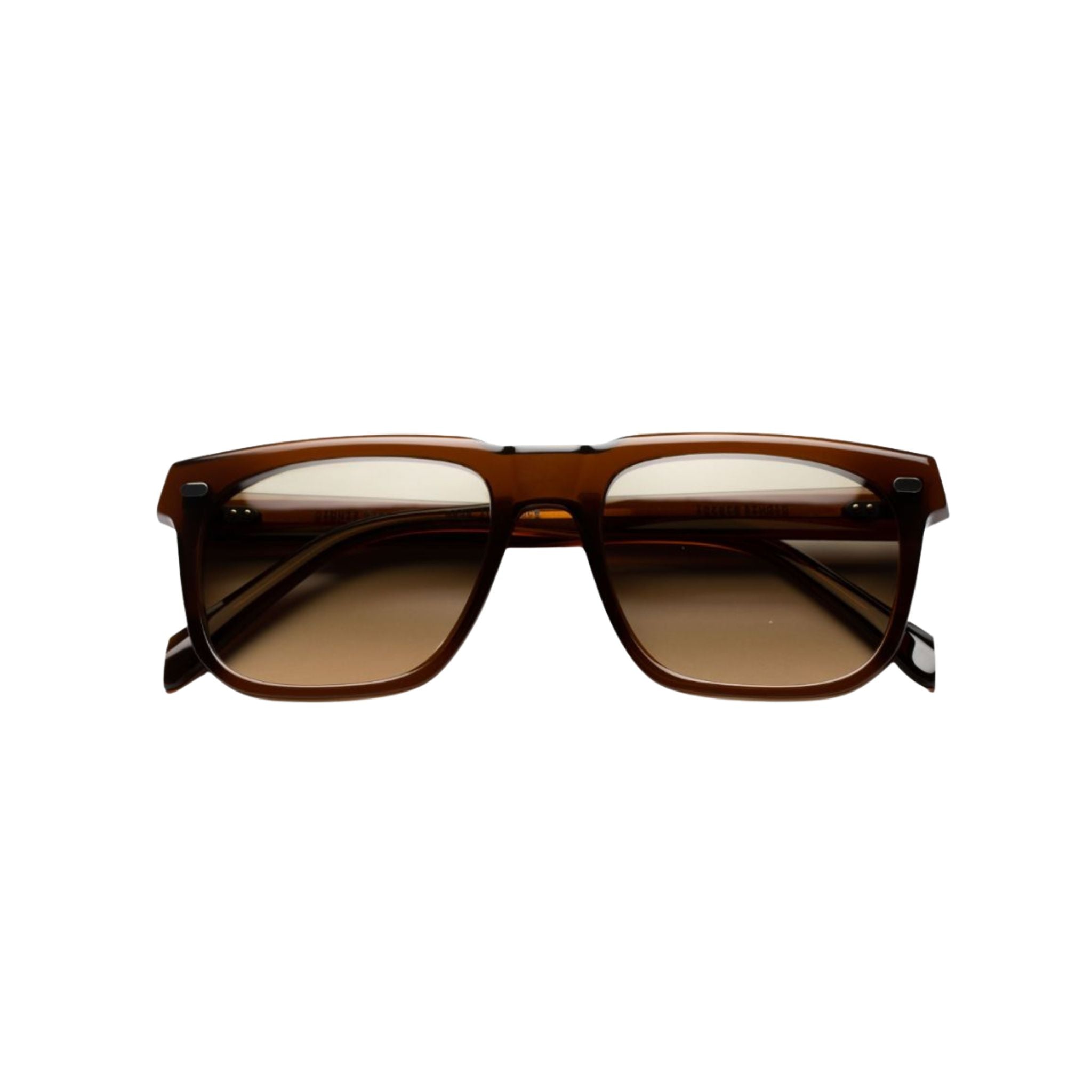 Lazare Studio Manalese Doppio Sonnenbrille braun eckig Acetat mustard green Verlaufsgläser handgefertigt Frankreich München